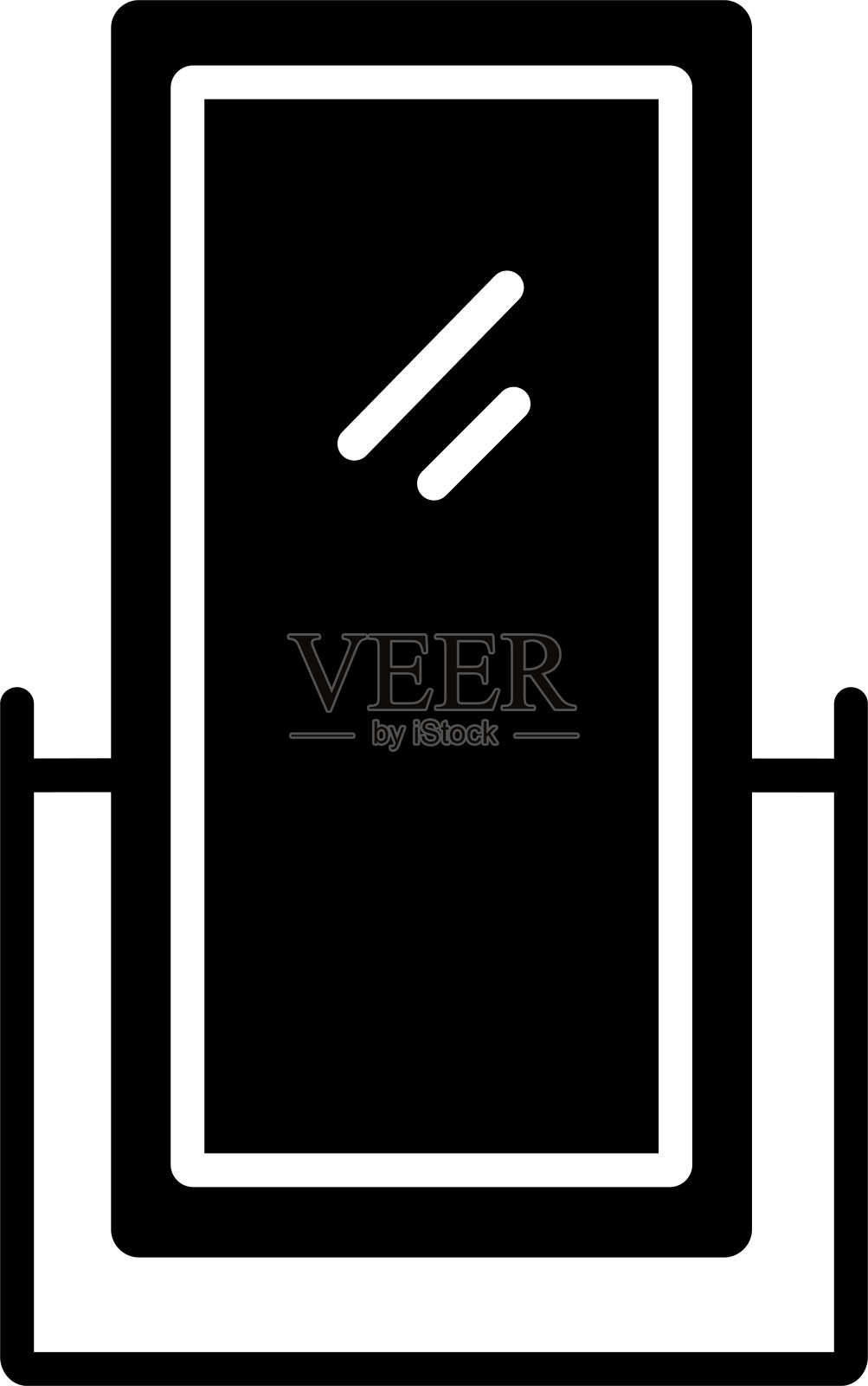 长镜固体和字形矢量插图插画图片素材