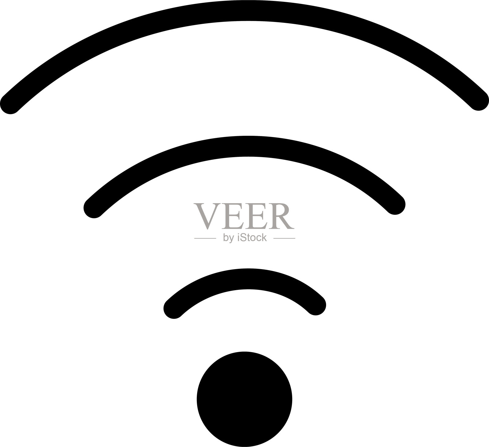 WIFI固体和字形矢量插图插画图片素材