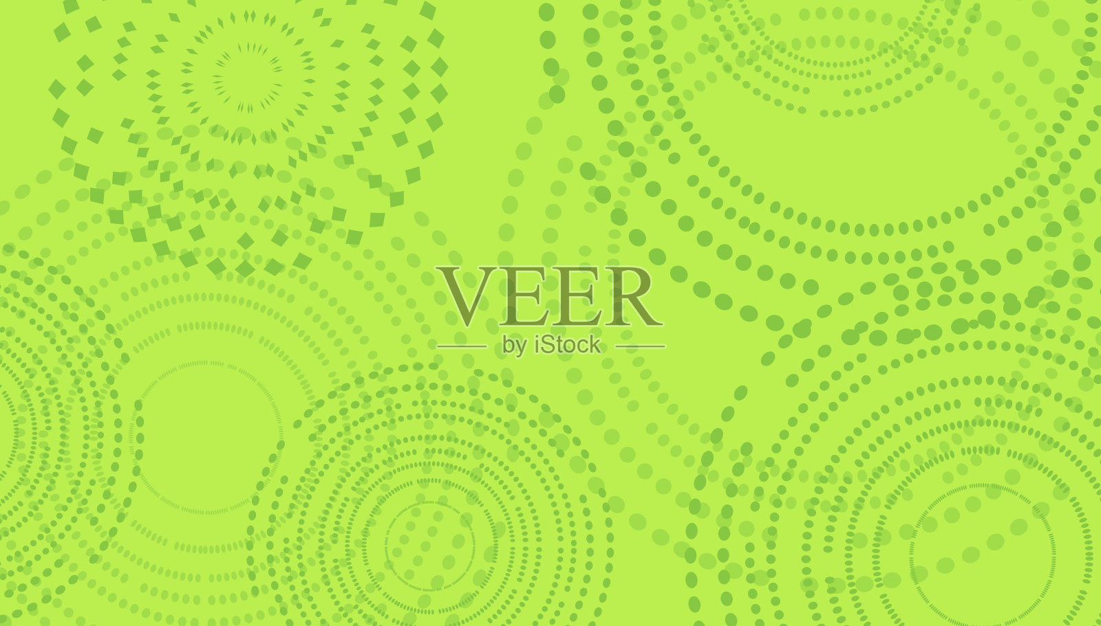 同心圆背景-绿色插画图片素材