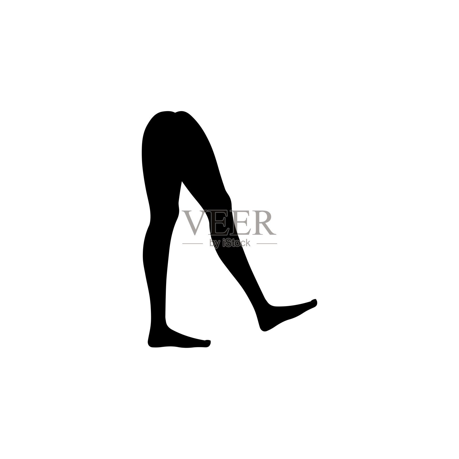 脚线图标。人类足迹步骤图标插画图片素材