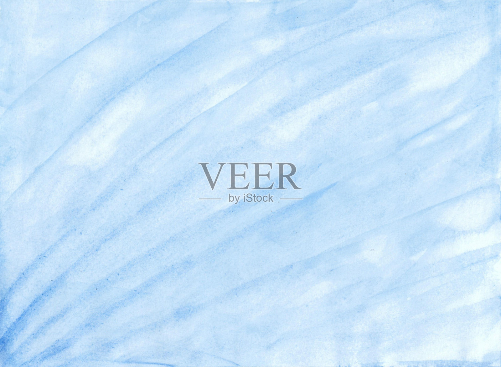 冬季概念水彩画。抽象的冬季背景。蓝色背景。插画图片素材