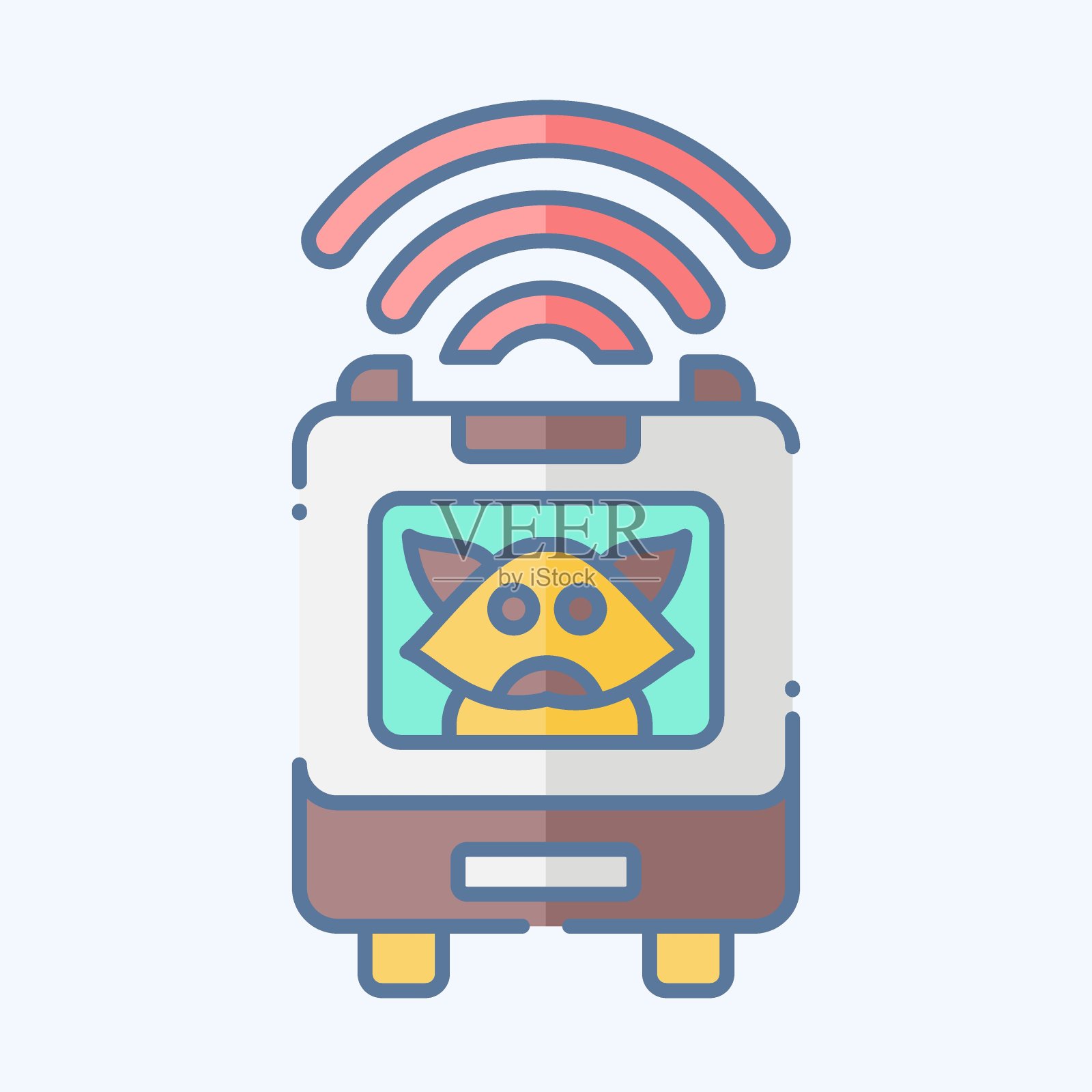 图标宠物袋。与智能家居相关的符号。涂鸦风格。简单的设计可编辑。简单的说明插画图片素材