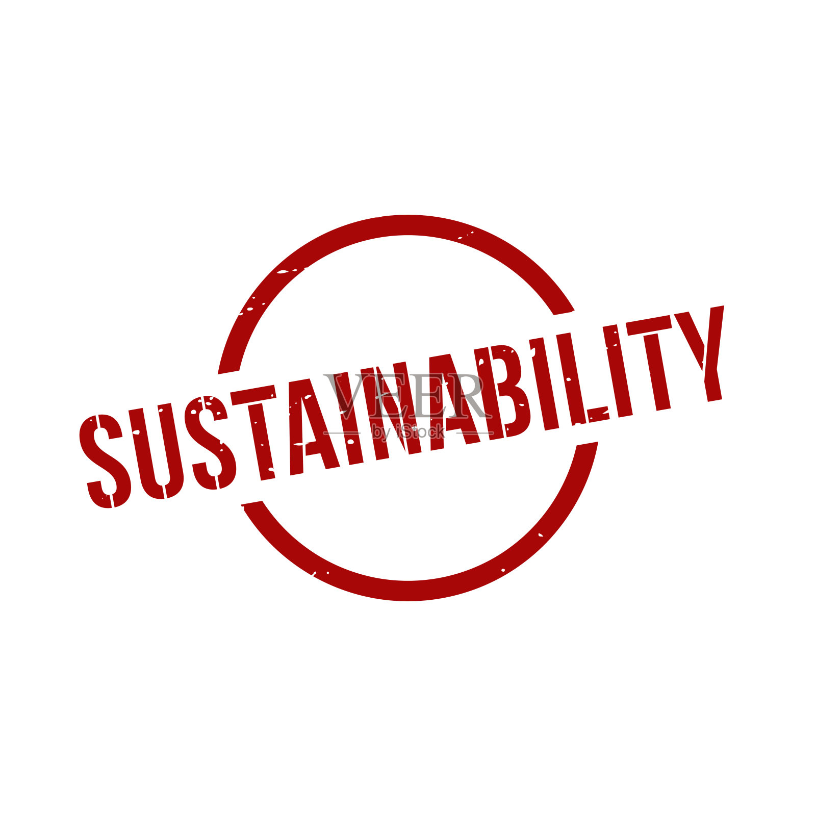 可持续发展邮票，可持续发展标志插画图片素材