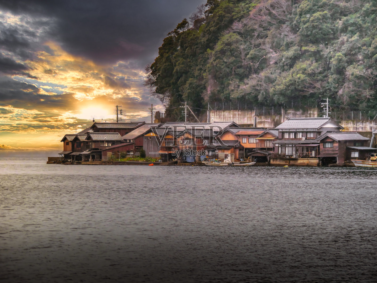 日本风景1436渔村照片摄影图片