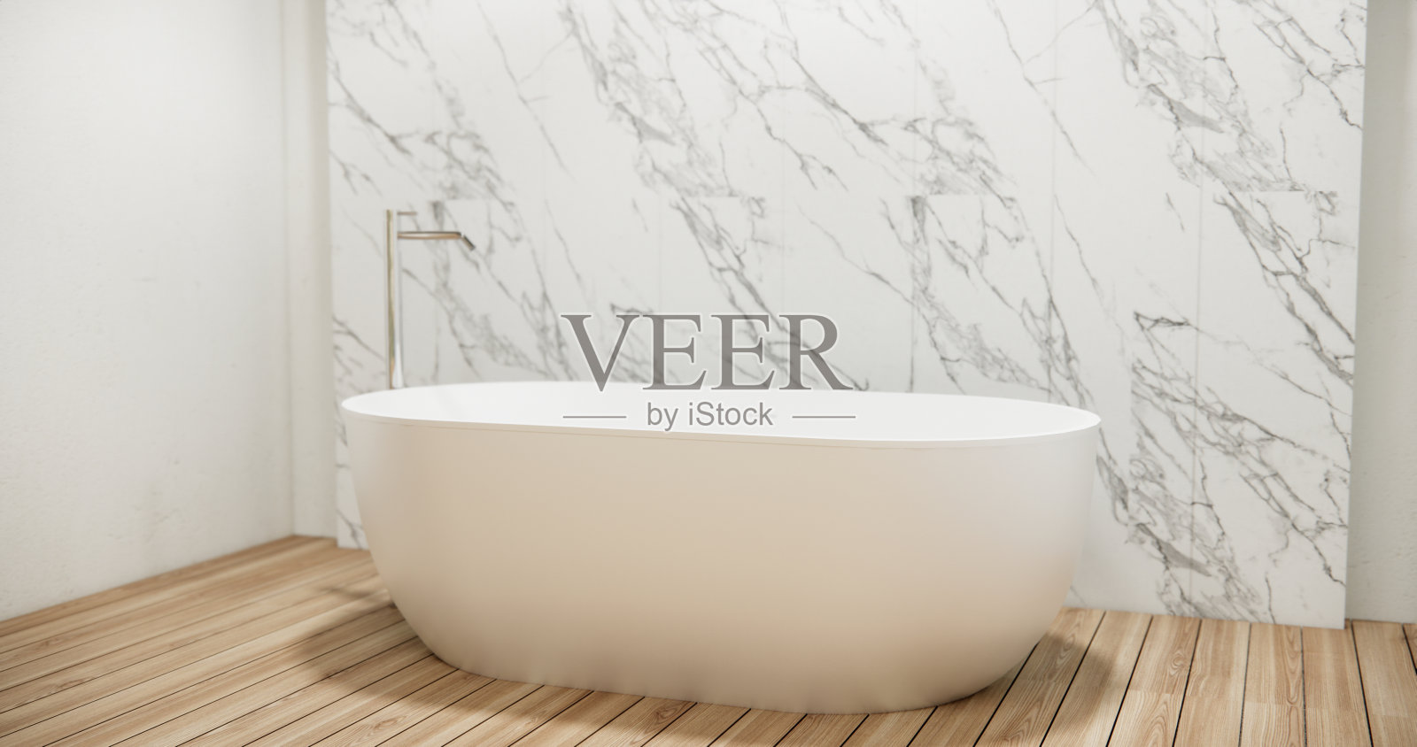 白色浴室现代日本简约风格。三维渲染照片摄影图片