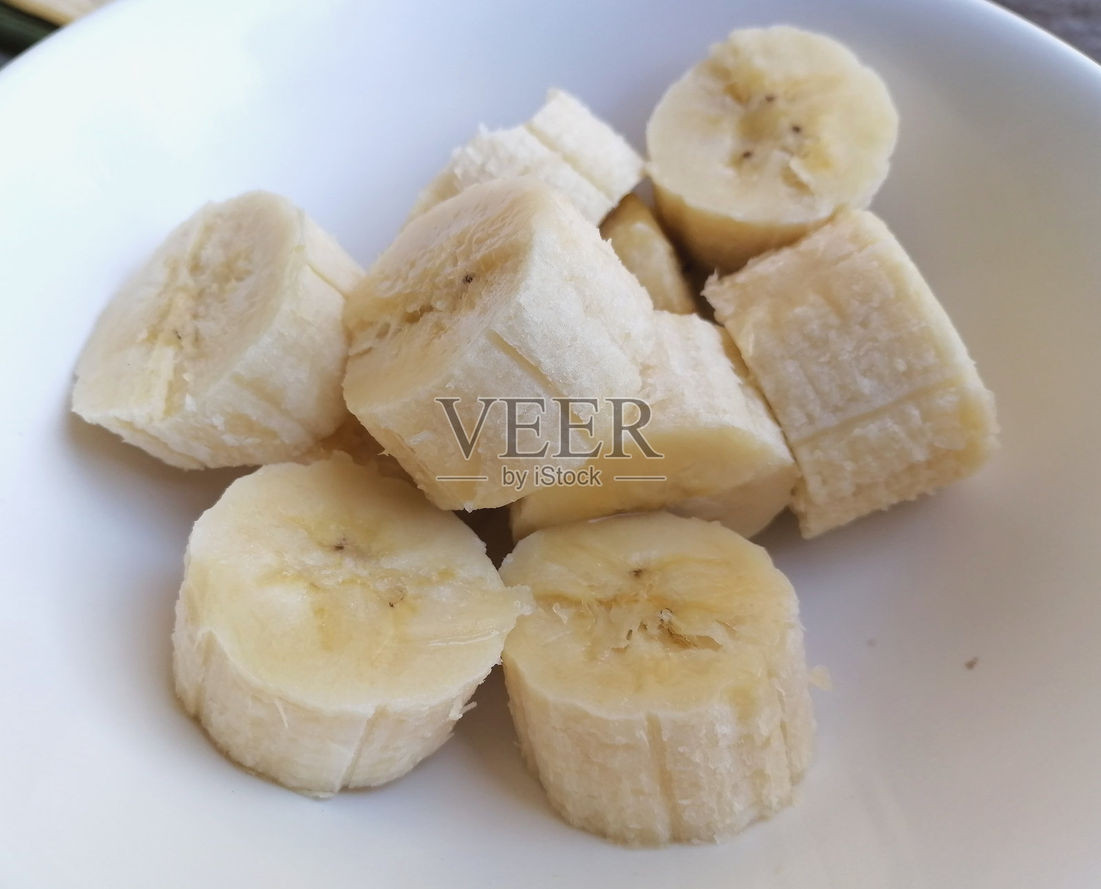 香蕉切片的特写照片摄影图片