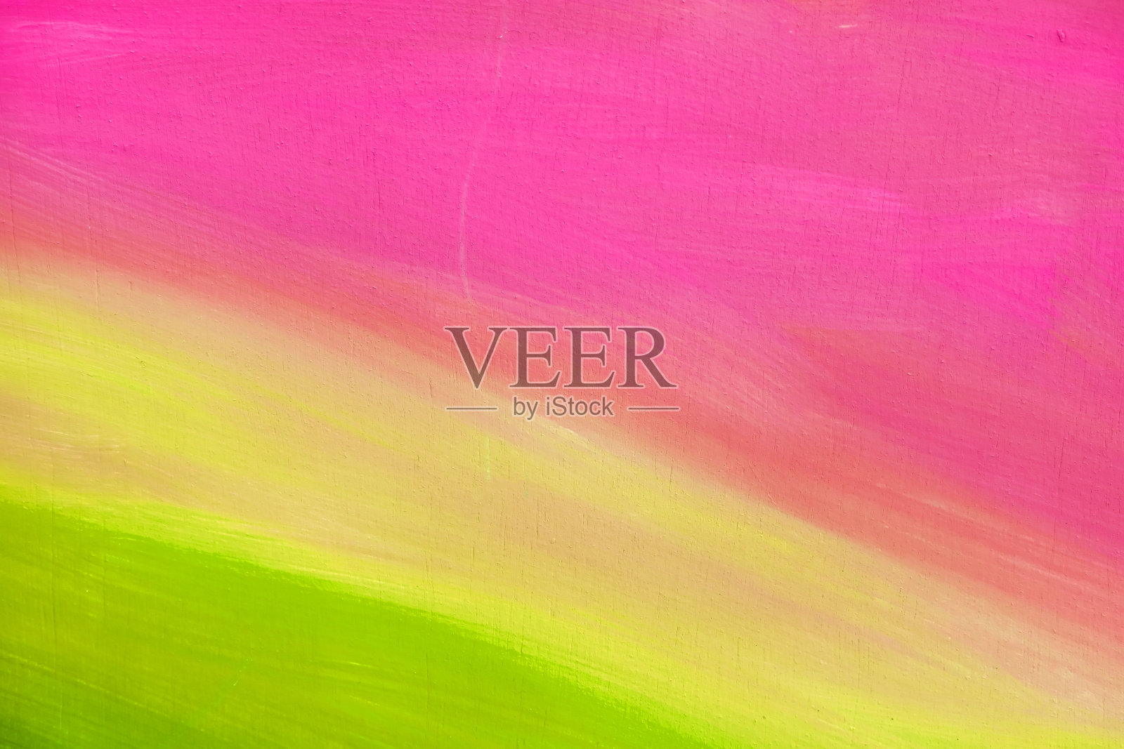 明亮的渐变红色和褪色的黄绿颜色质朴而污浊的木漆有纹理的空白空白，凌乱的彩色油漆刷面，多色油漆飞溅的空白背景，有渐变和纹理照片摄影图片