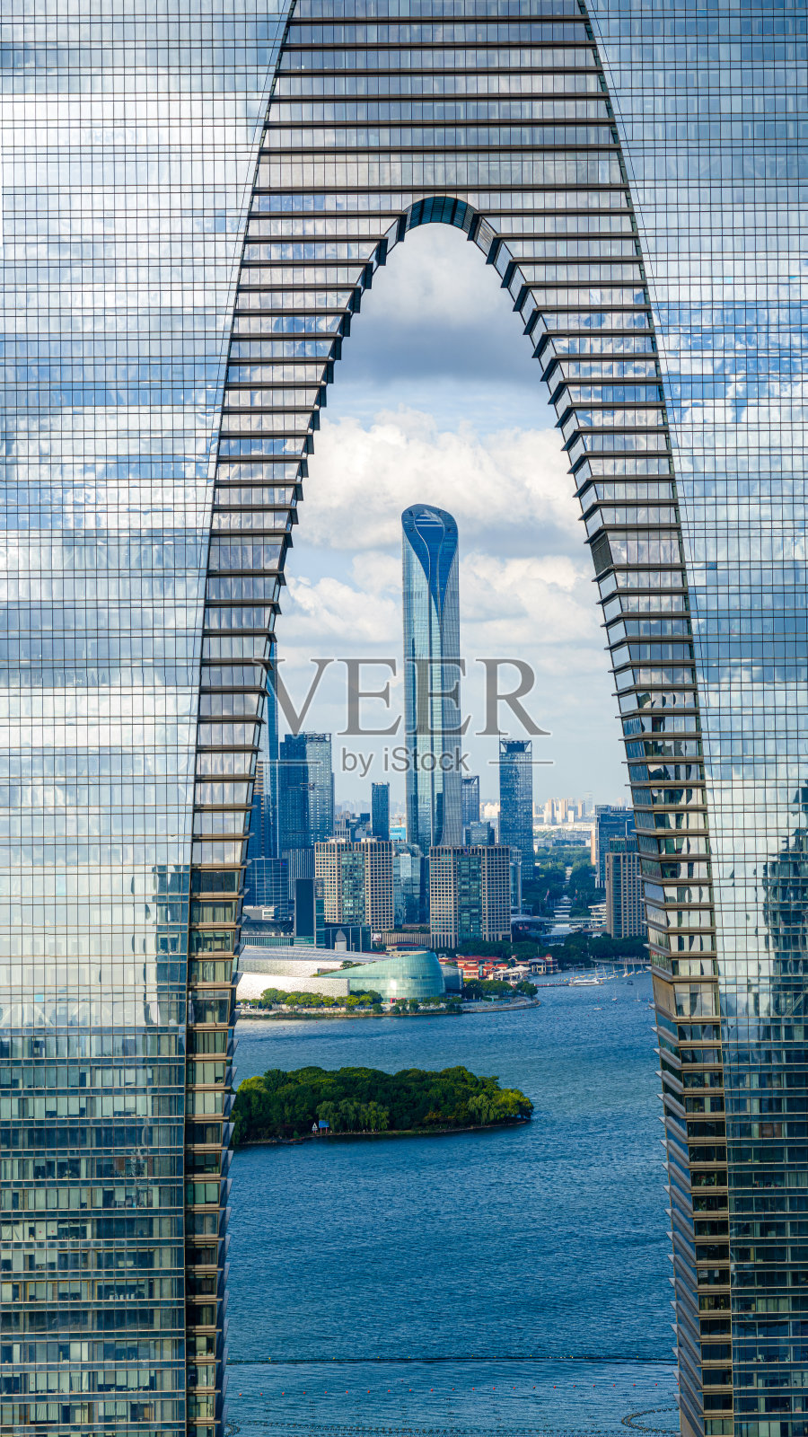 苏州金鸡湖商业区照片摄影图片