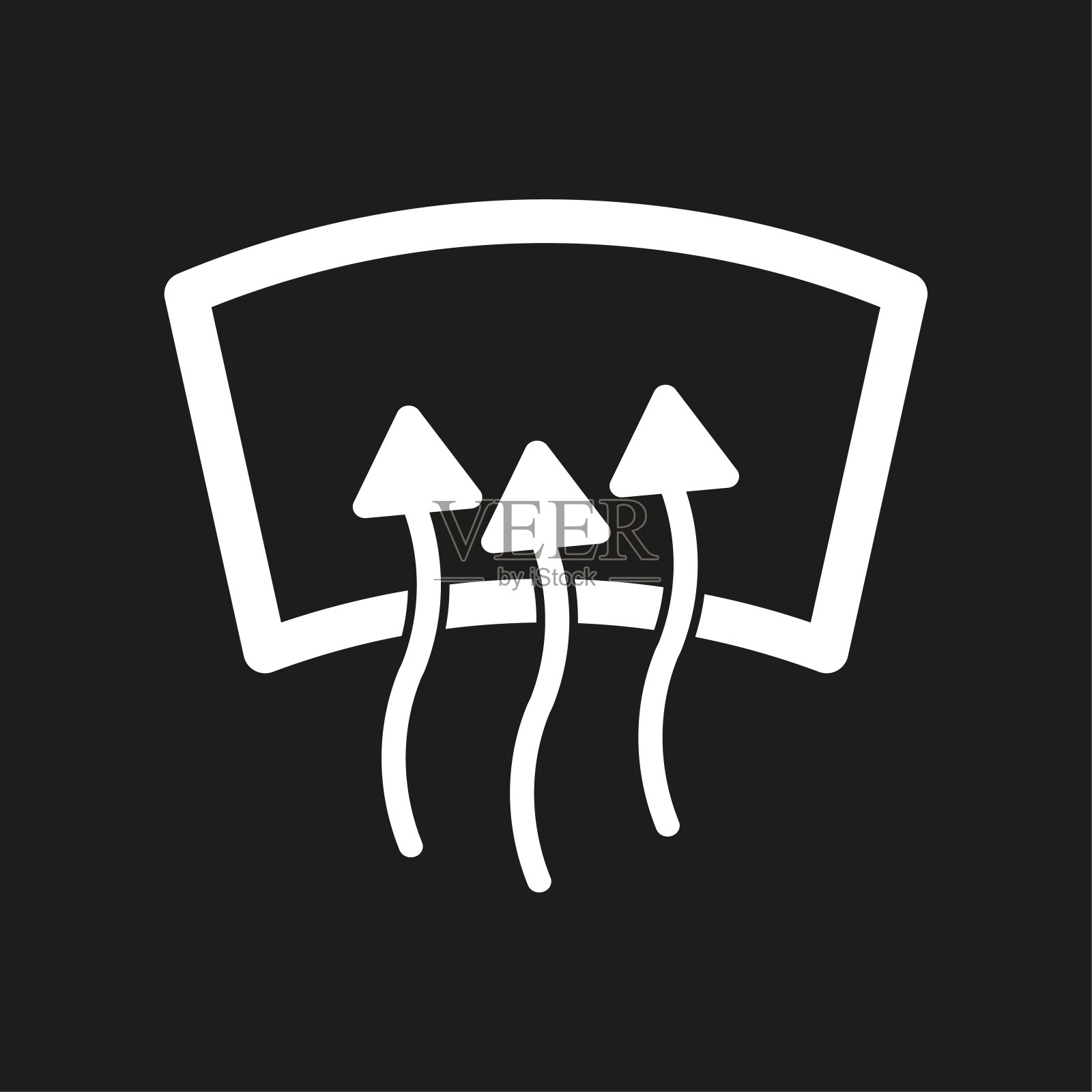 后窗除霜仪表盘图标。矢量插图。每股收益10。插画图片素材