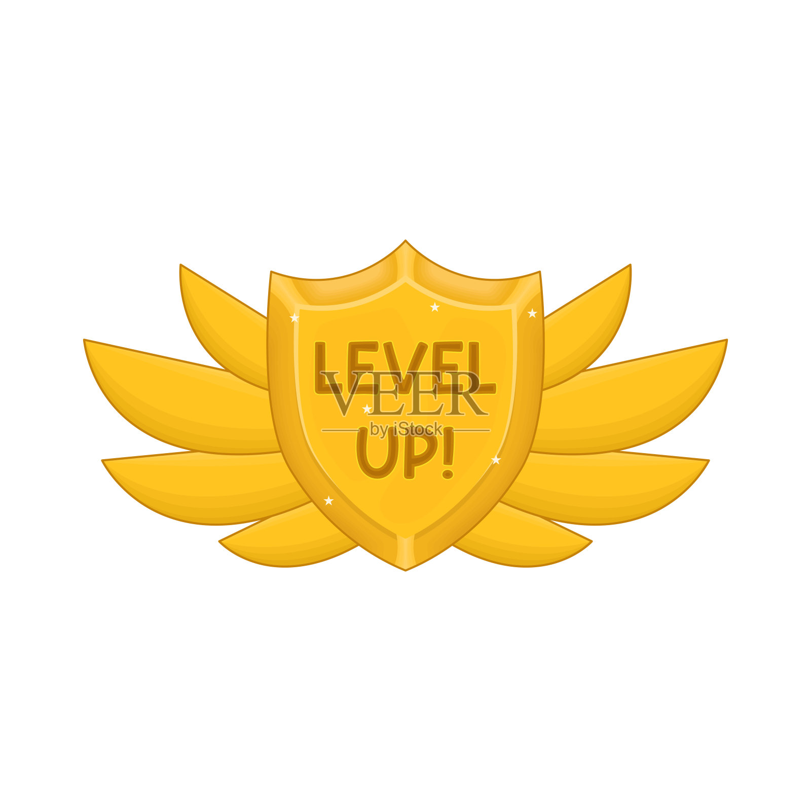 升级徽章插画图片素材