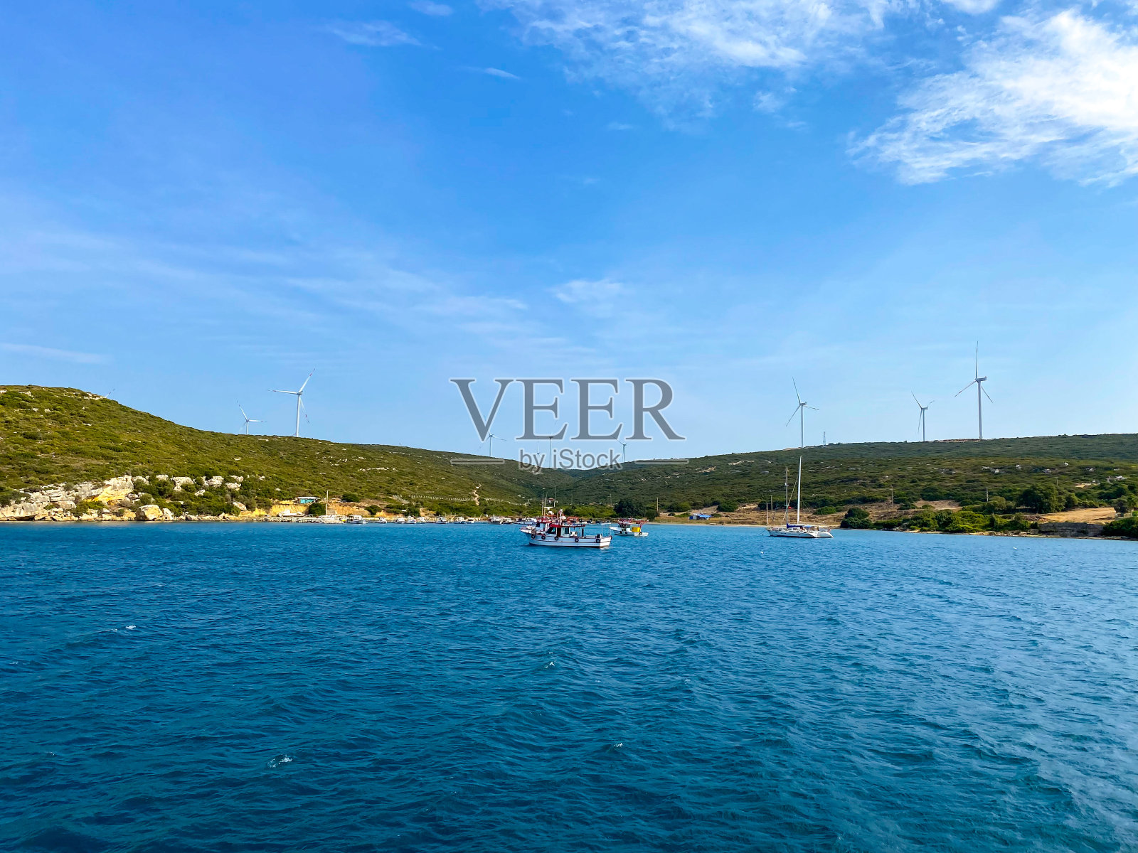 土耳其Sigacik Seferihisar海岸全景照片摄影图片