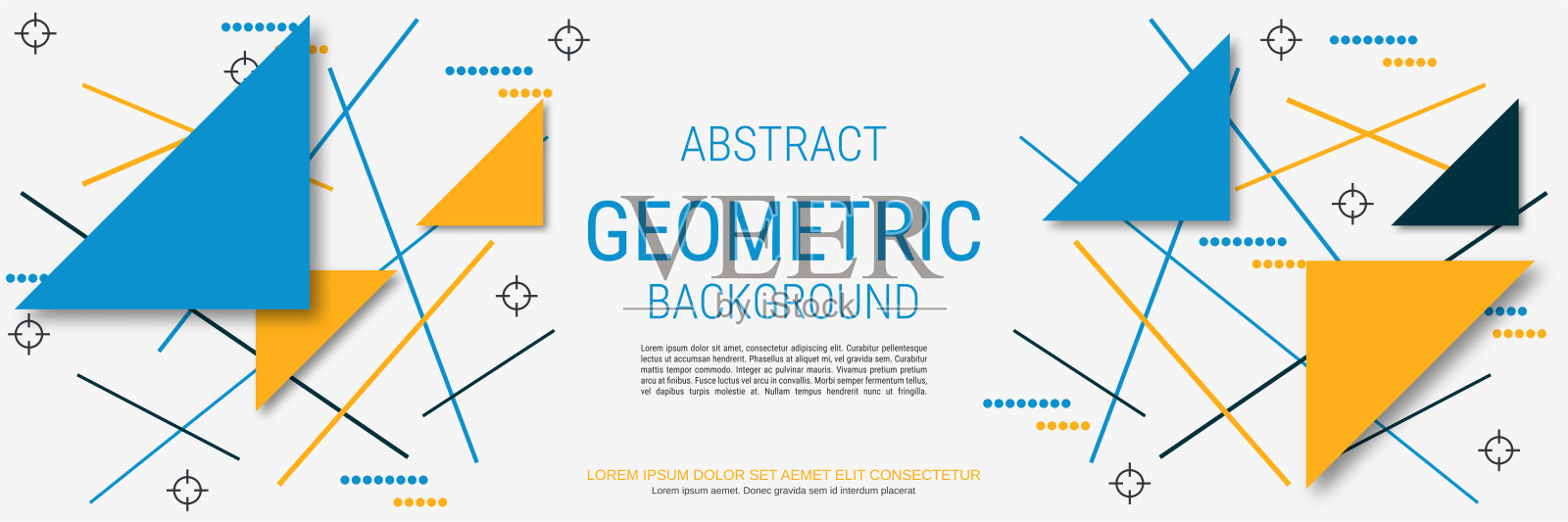 抽象几何风格的横幅矢量设计模板插画图片素材