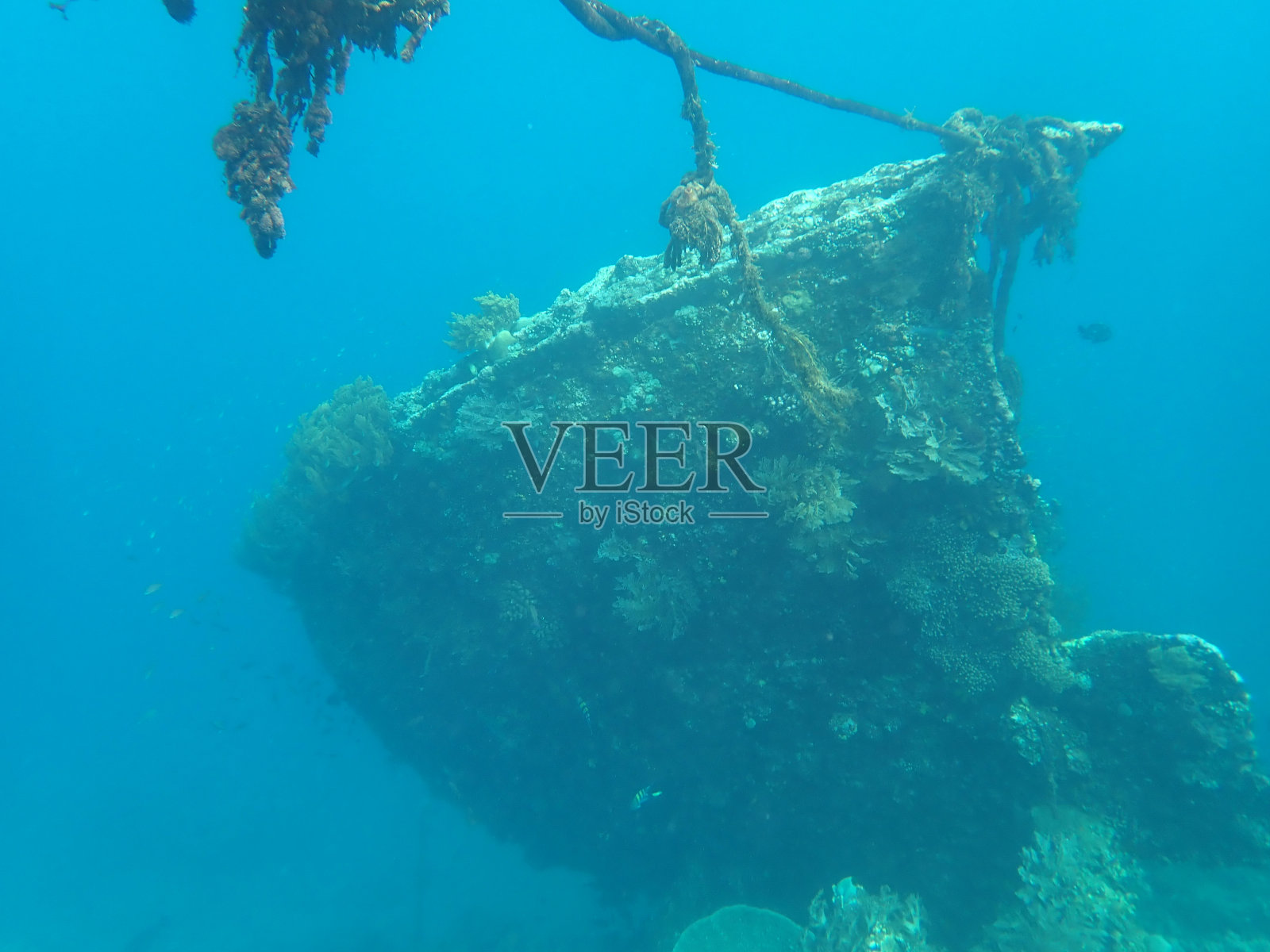 巴厘岛的日本沉船点照片摄影图片