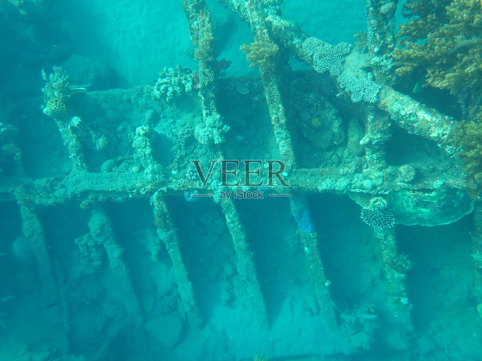 巴厘岛的日本沉船点照片摄影图片