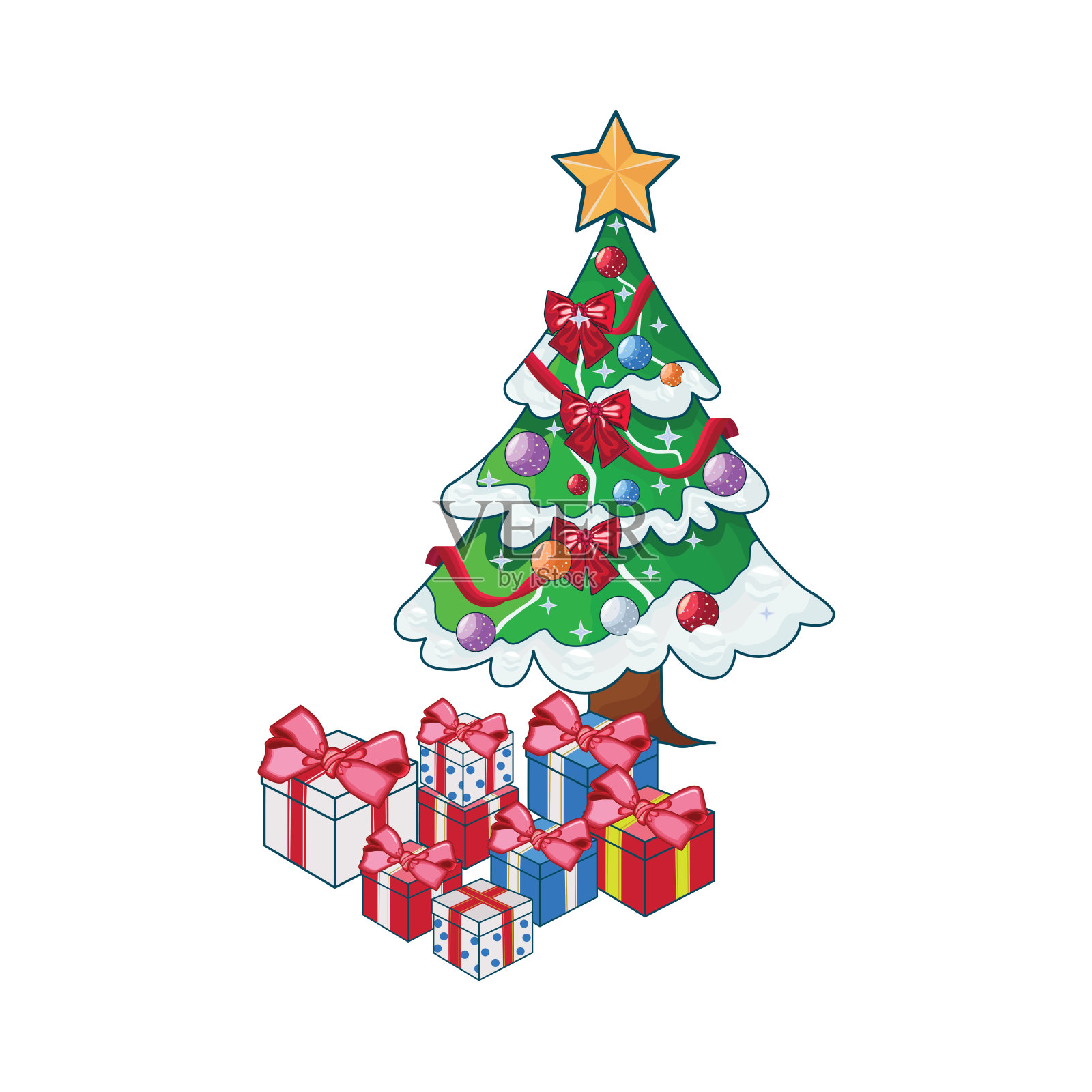 圣诞树插画图片素材