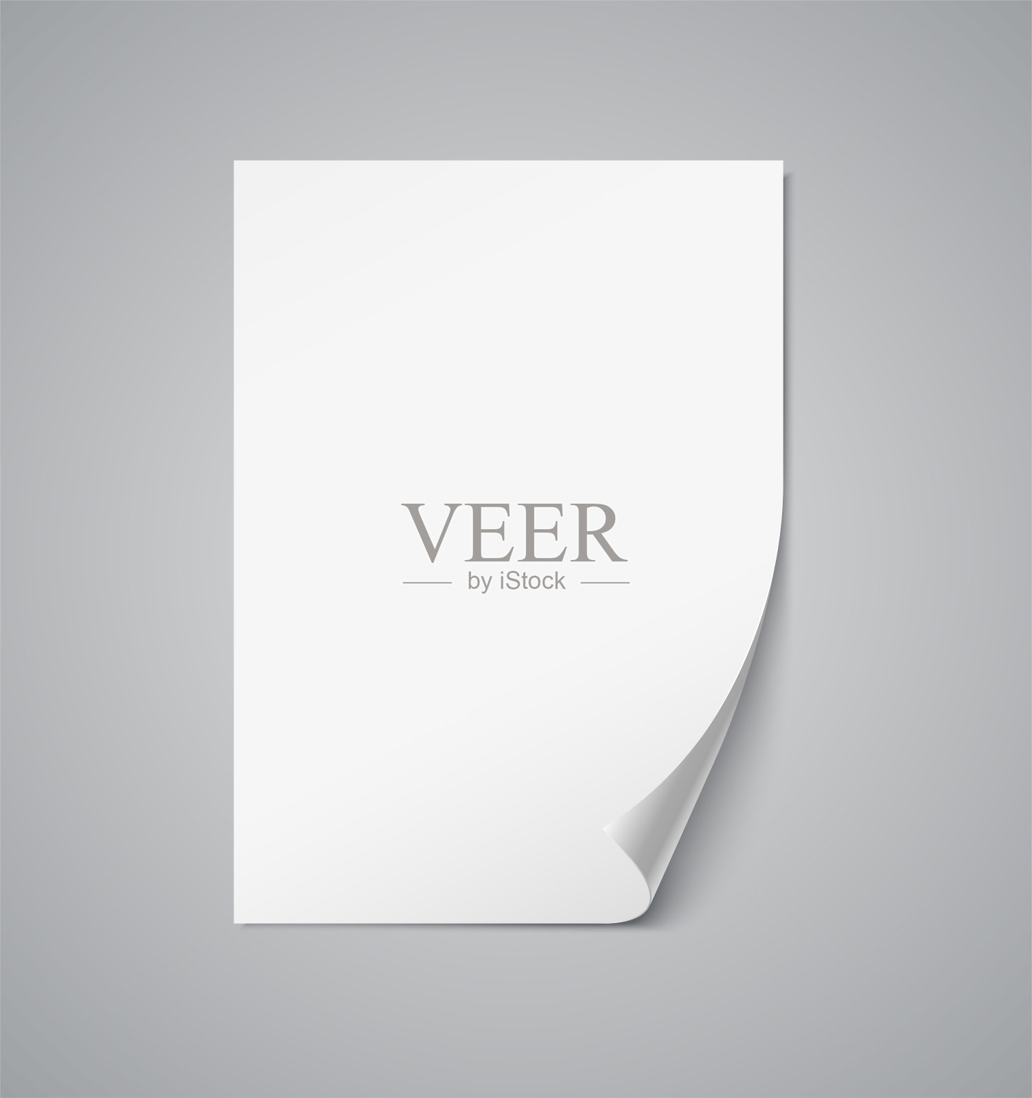 三维现实矢量插图。灰色背景的卷纸。插画图片素材