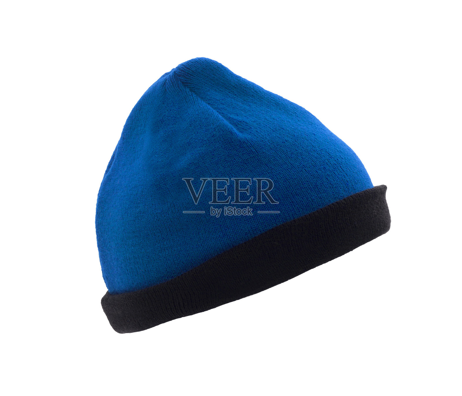 蓝色羊毛冬帽照片摄影图片