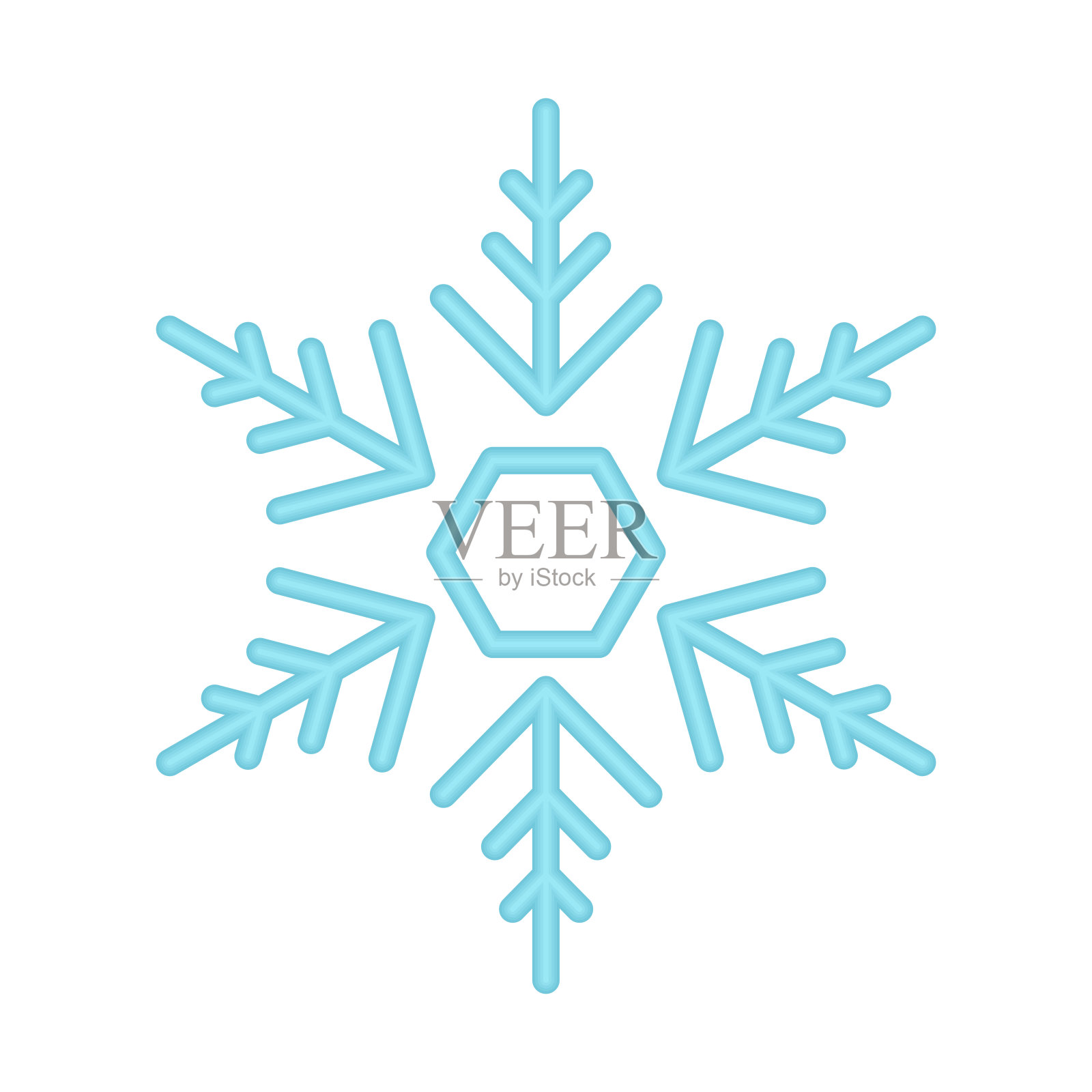 雪花插画图片素材