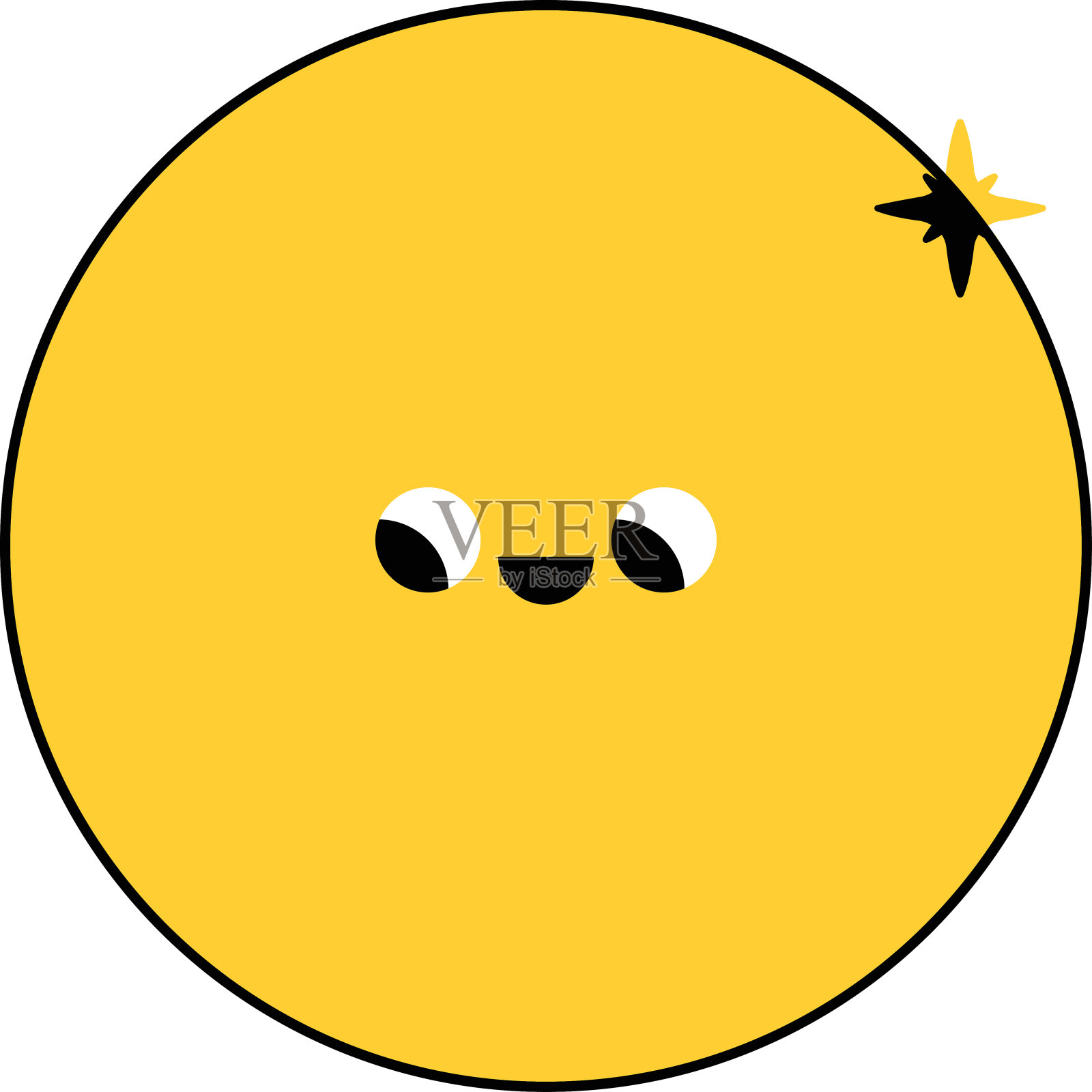 几何图形与面部情绪。插画图片素材