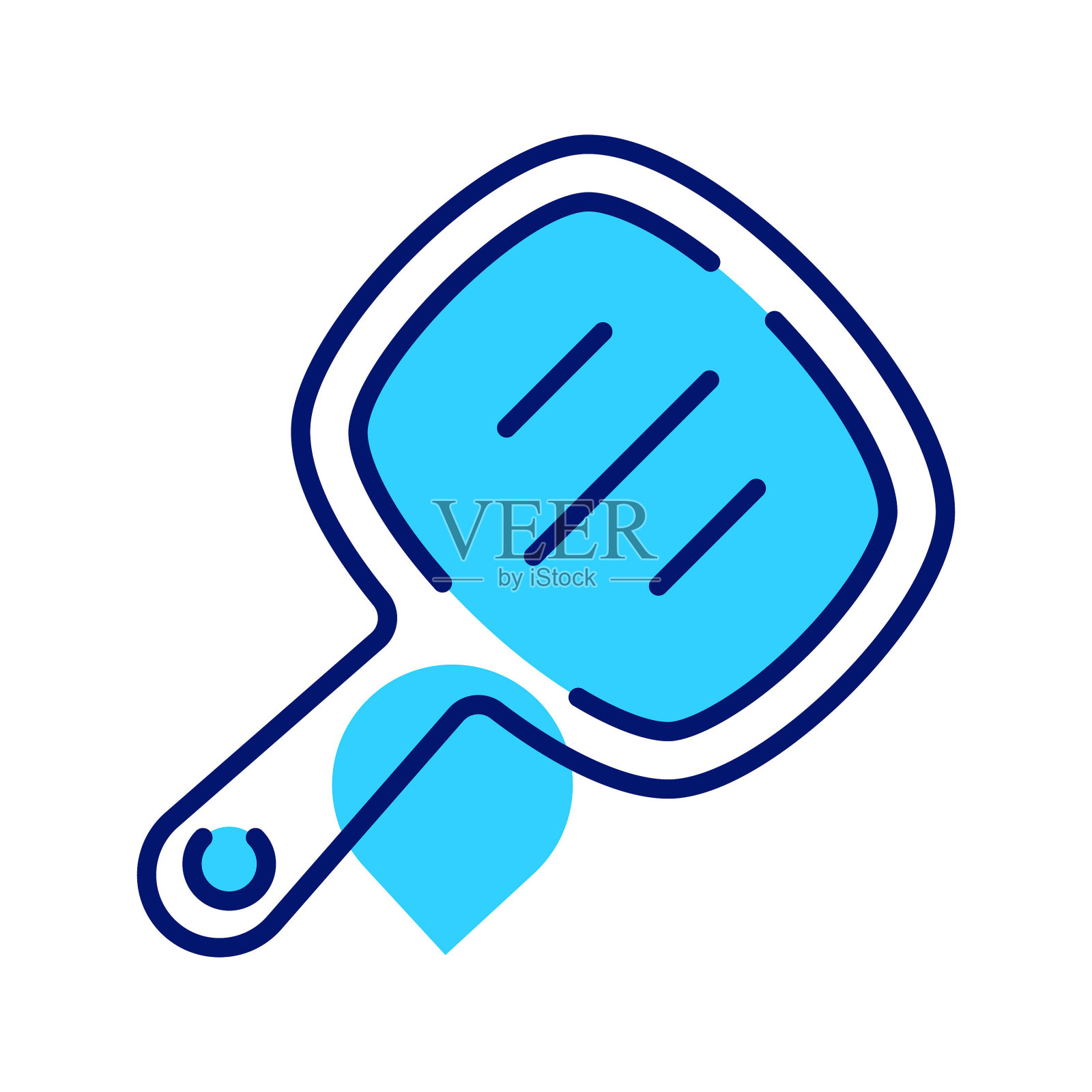 手镜矢量设计的虚荣镜，可定制的美容镜图标。插画图片素材