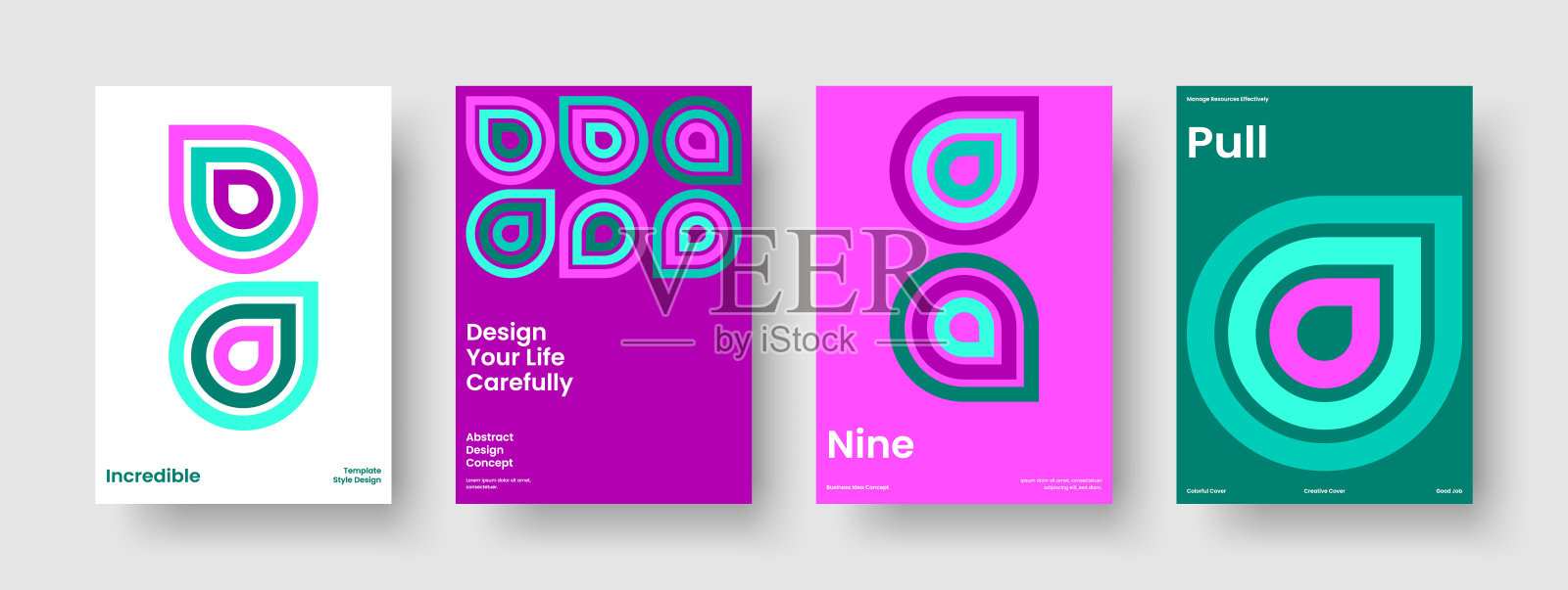 创意报告模板。现代海报设计。独立的业务演示布局。书的封面。横幅。背景。传单。手册。日报》。品牌的身份。小册子。目录。通讯插画图片素材