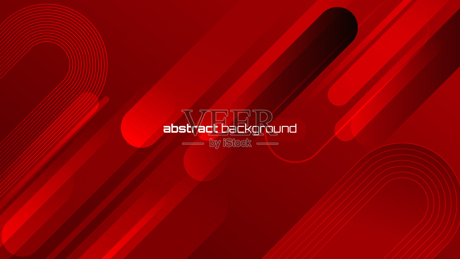 抽象的暗黑色和红色技术几何背景。现代未来主义背景插画图片素材