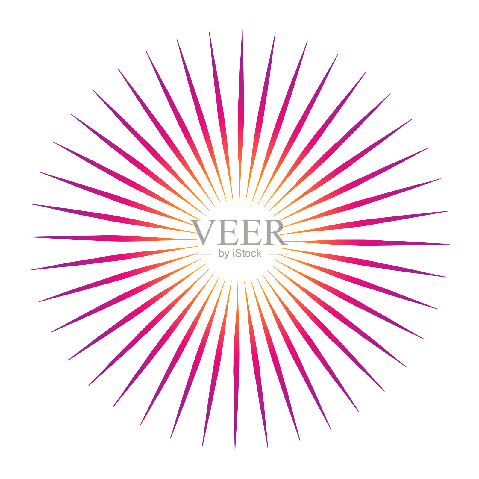 太阳迸发出光束插画图片素材