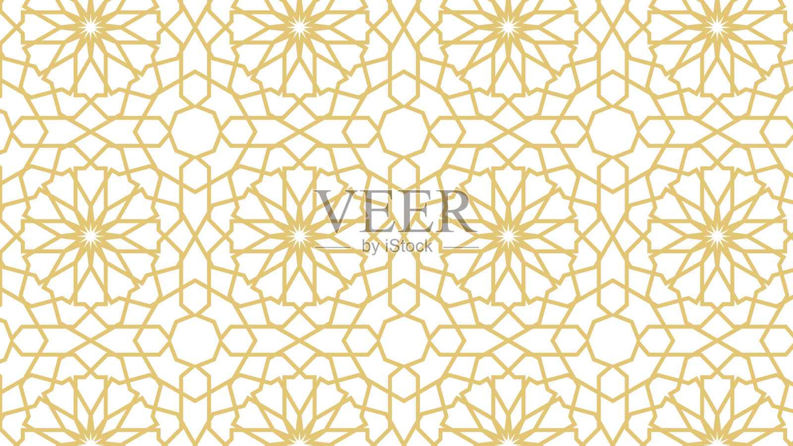 基于传统伊斯兰的无缝图案插画图片素材