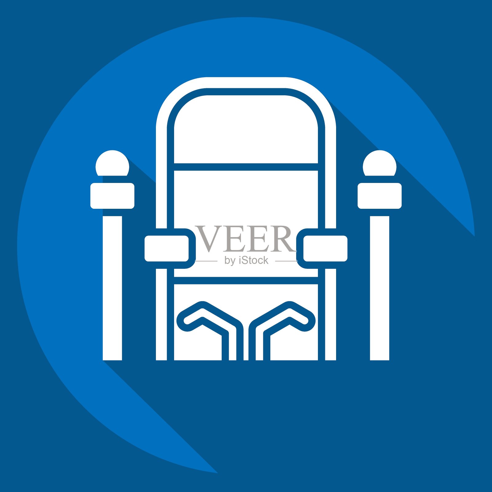 图标的宝座。与中世纪的符号有关。长影式。简单的设计可编辑。简单的说明插画图片素材