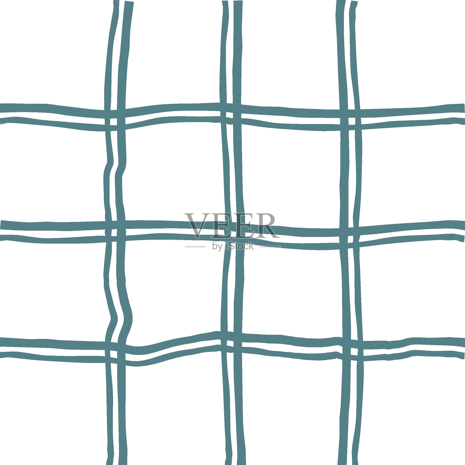 手绘不规则几何图案与涂鸦徒手网格。独特的白色，绿色的笔刷形状和边框。y2k grunge简单的设计元素，矢量插图网格。插画图片素材