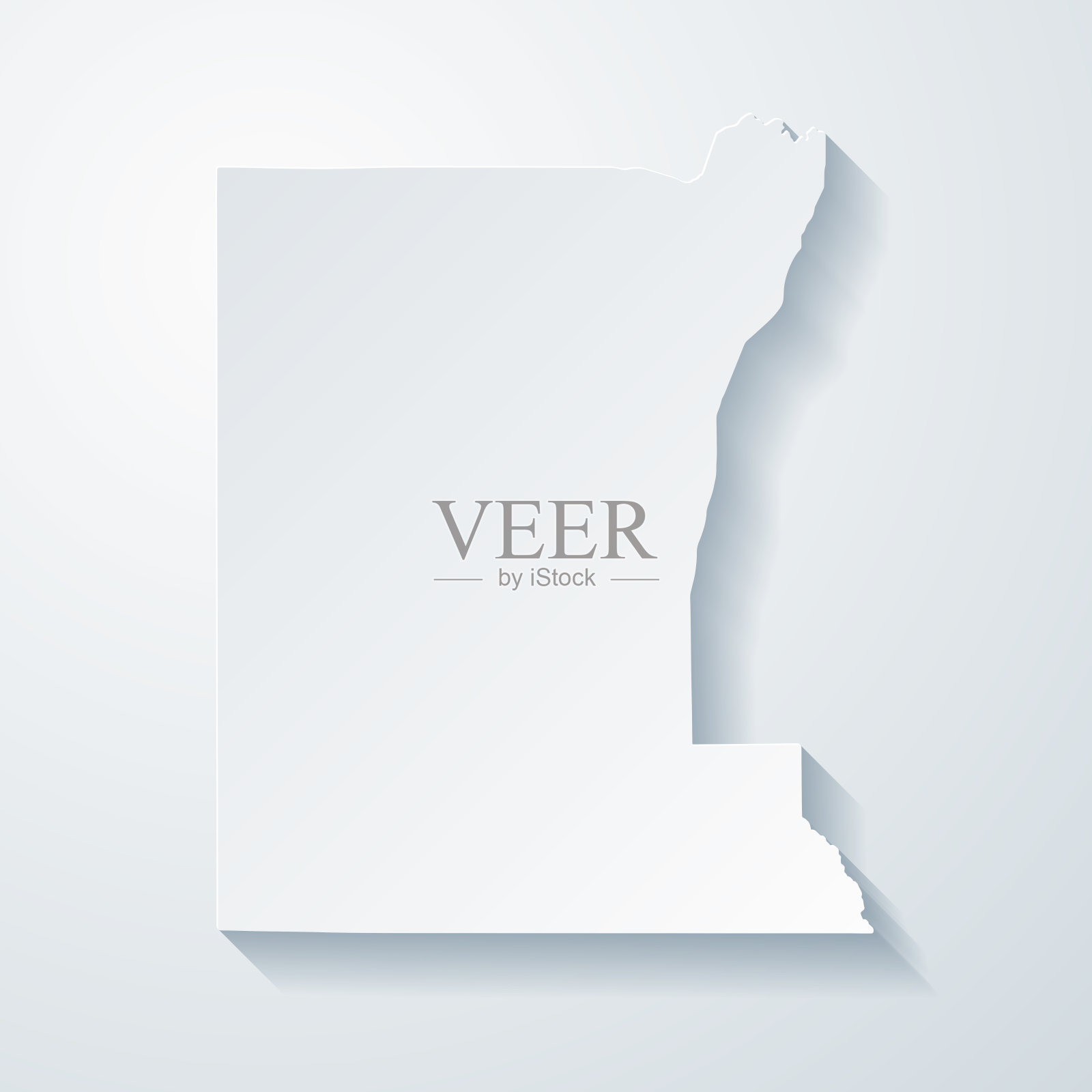 德克萨斯州拉斯克县。地图与剪纸效果的空白背景插画图片素材