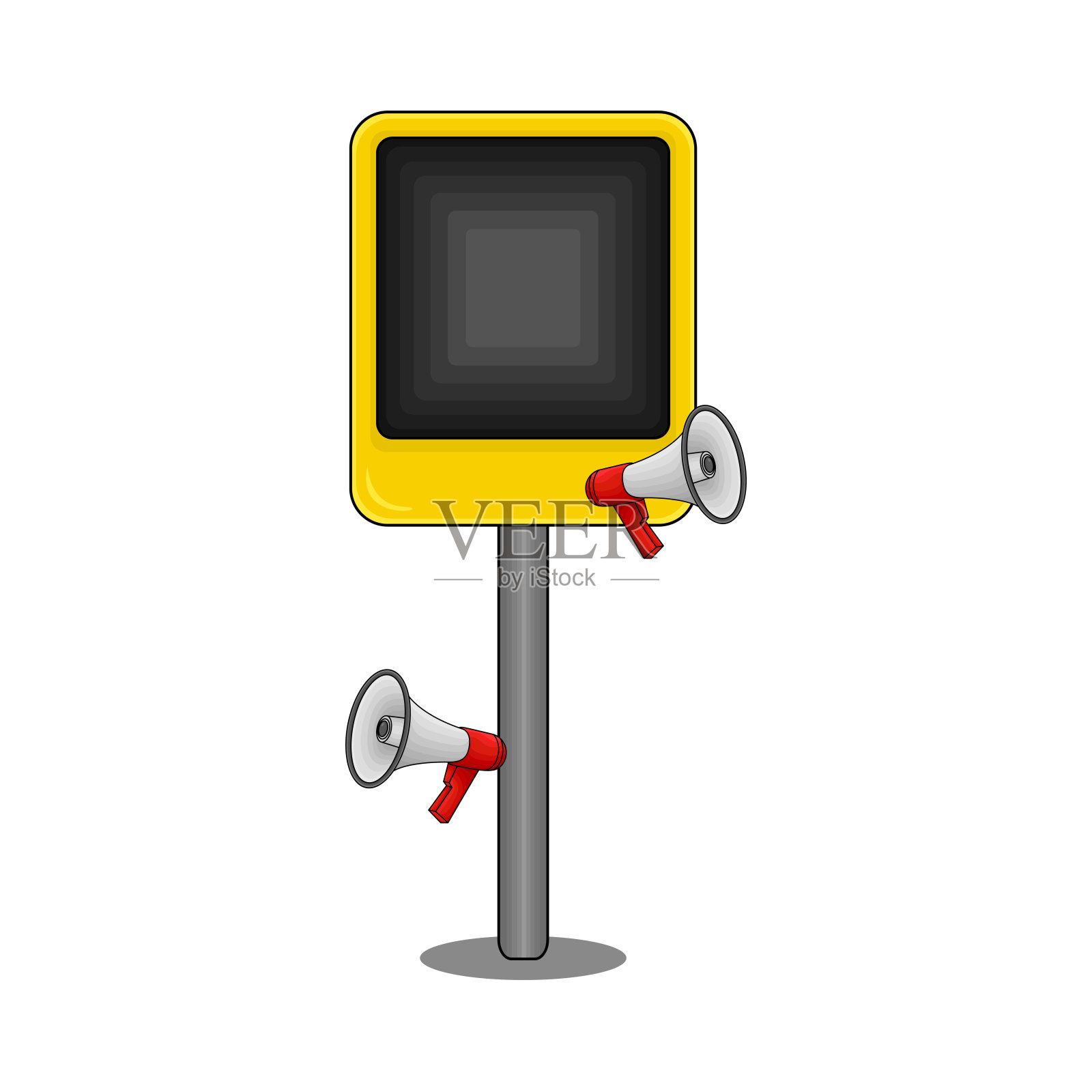 谨慎插画图片素材