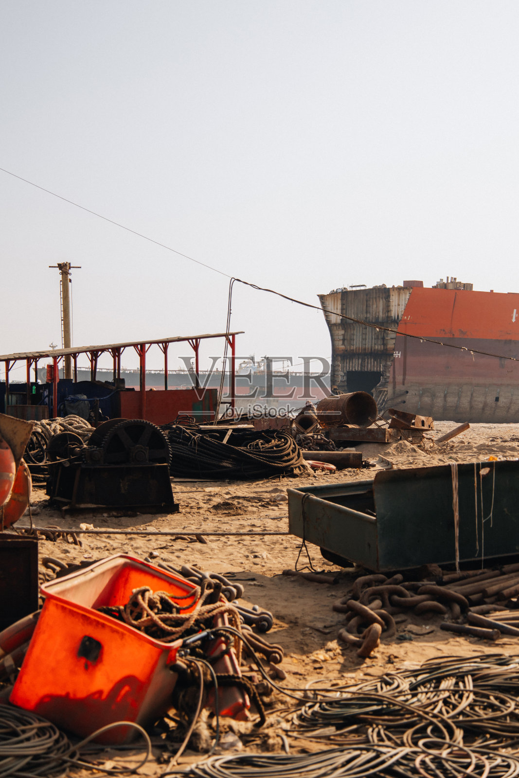 巴基斯坦的废船场照片摄影图片