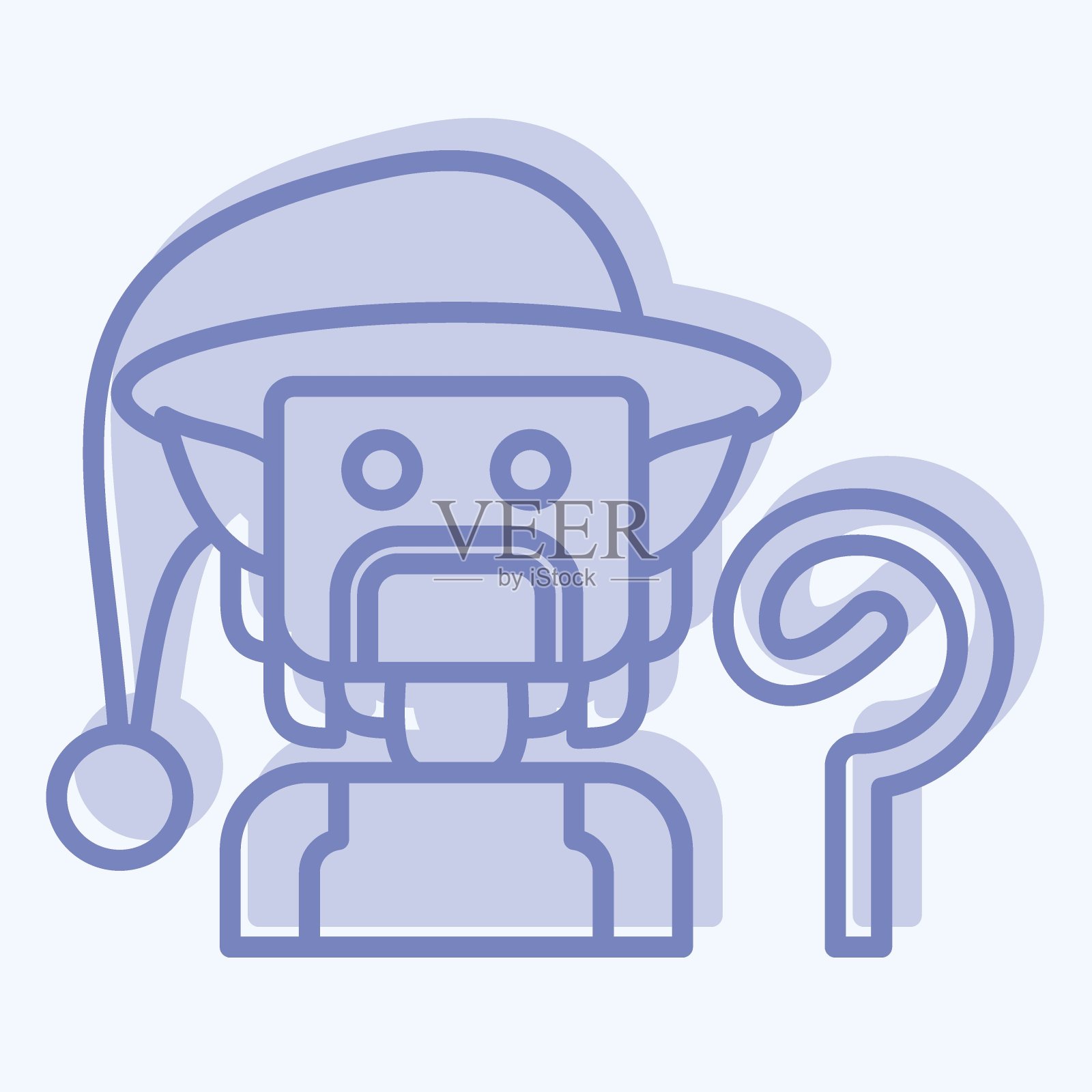 图标向导。与中世纪的符号有关。双音风格。简单的设计可编辑。简单的说明插画图片素材