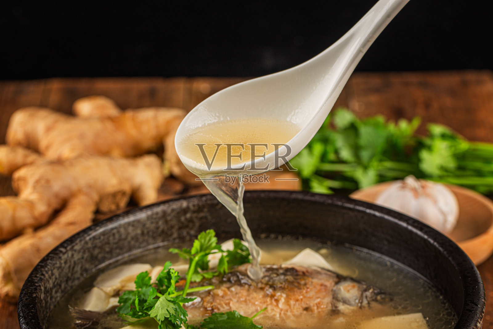 豆腐汤照片摄影图片