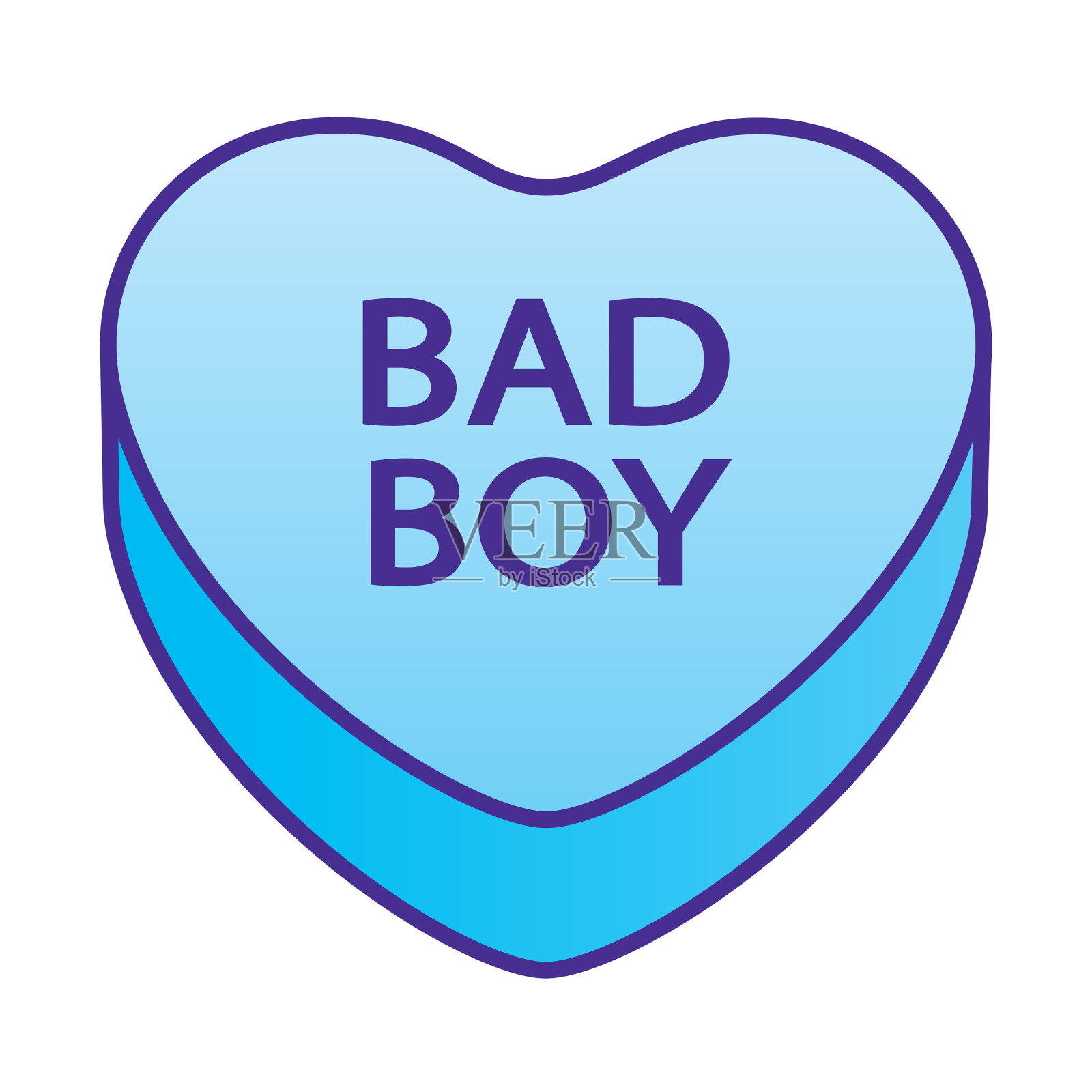 坏男孩大纲情人节糖果心形图标插画图片素材