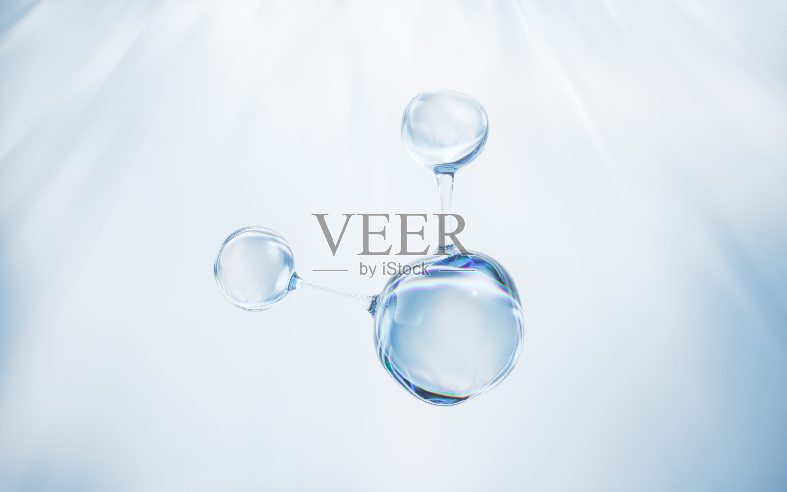 分子与生物和化学的概念，3d渲染。照片摄影图片