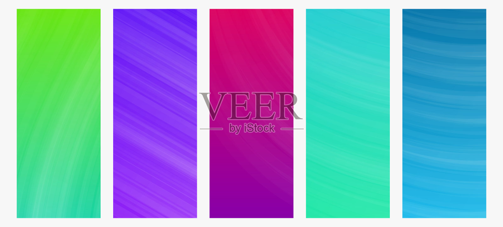 现代彩色渐变背景与线条插画图片素材