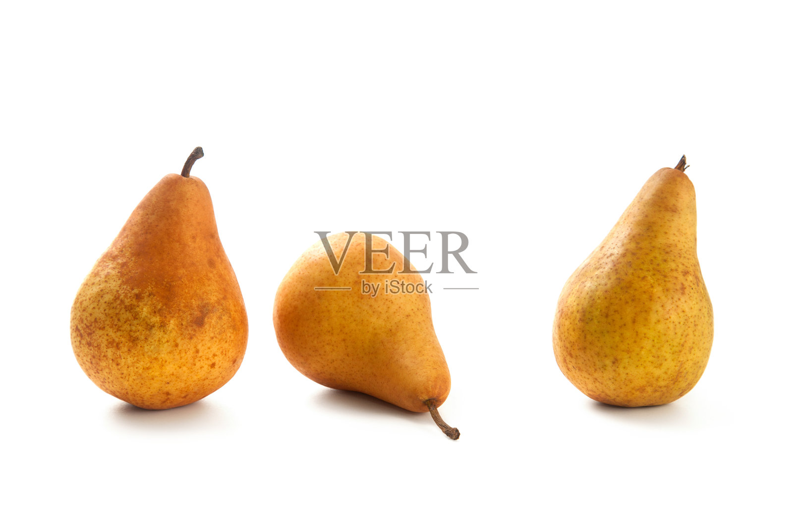 梨孤立在白色背景与剪辑路径。照片摄影图片