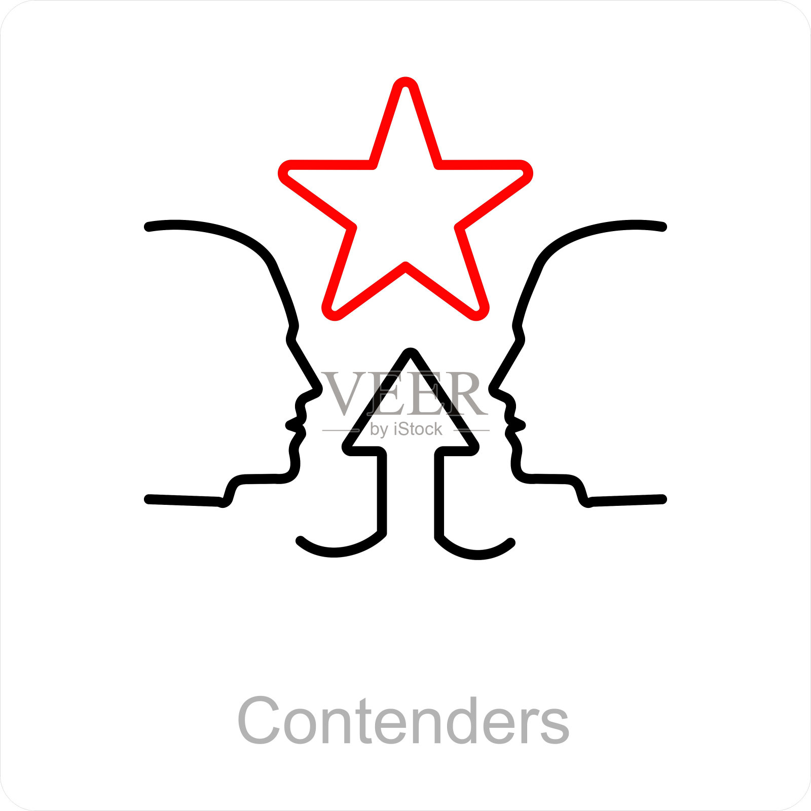 竞争者插画图片素材