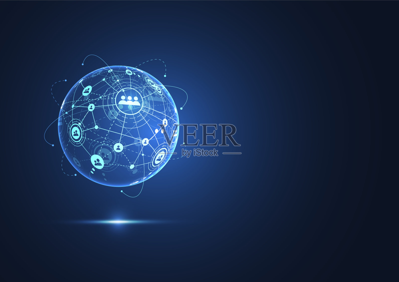 全球网络连接。世界地图的点和线组成的概念，全球业务。矢量图插画图片素材