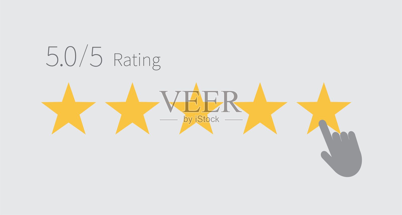 五星评级。5个回顾图标。客户满意度评级。服务评级，反馈。矢量图插画图片素材