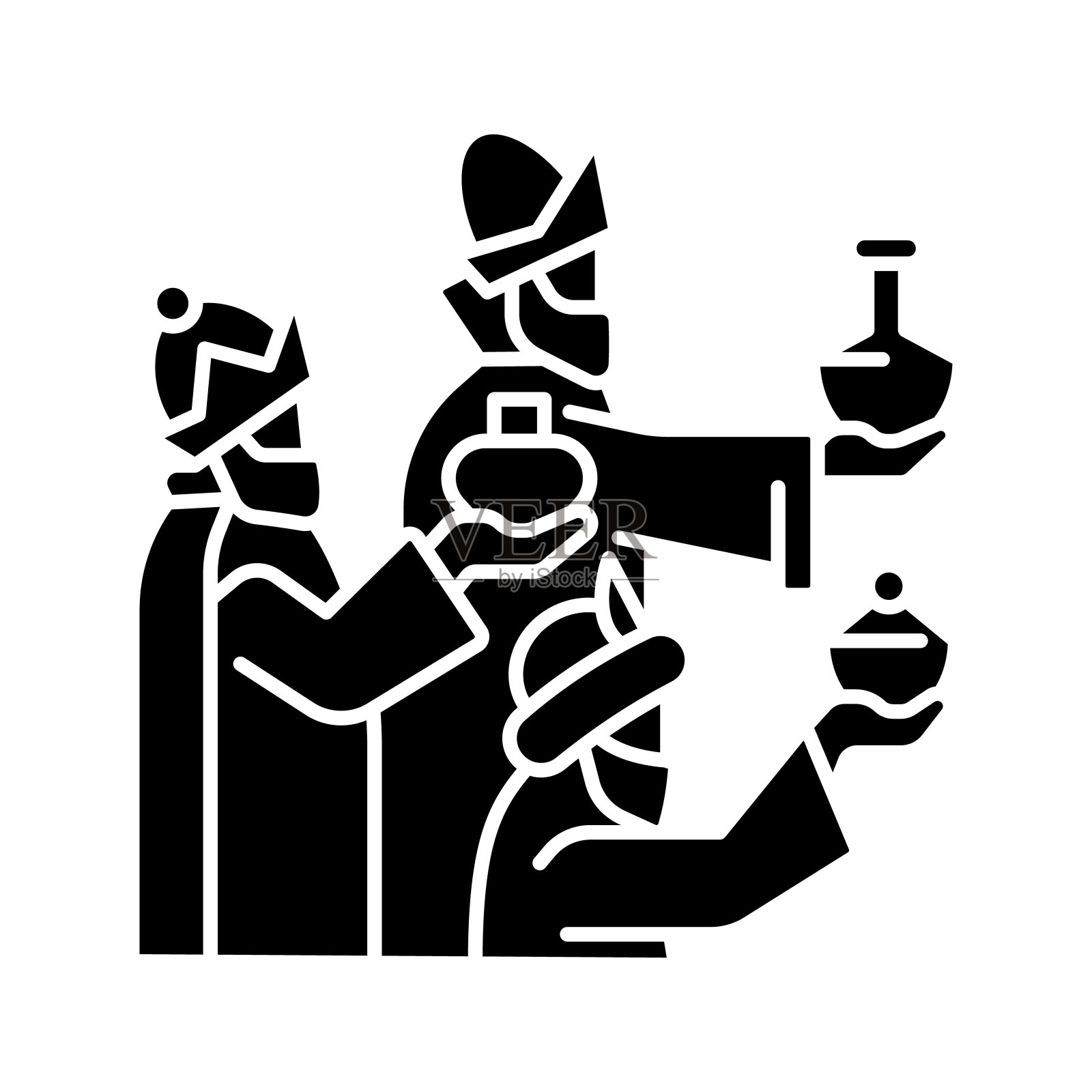 顿悟黑色象形图标插画图片素材