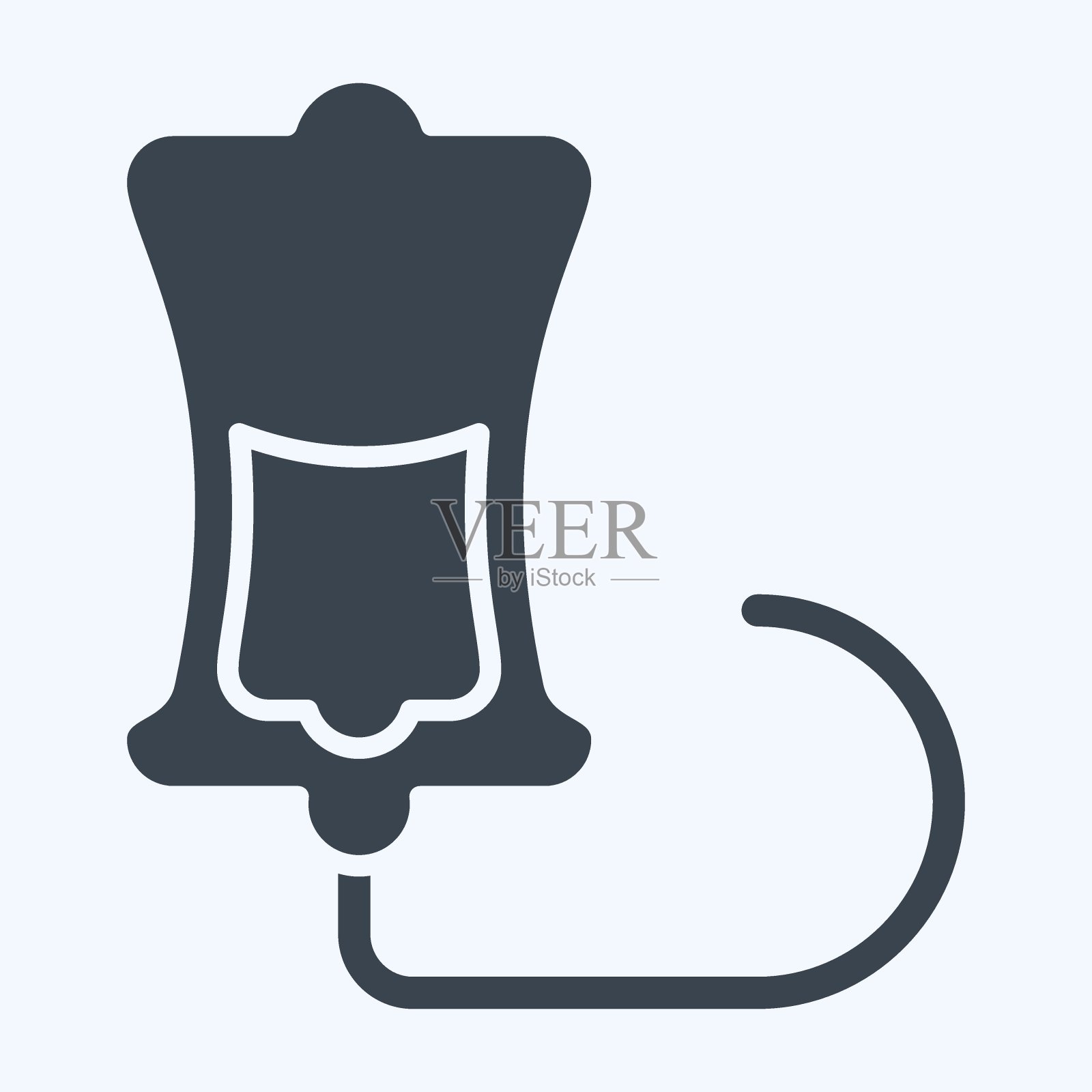 图标输血包。与肝病学符号相关。字形风格。简单的设计可编辑。简单的说明插画图片素材