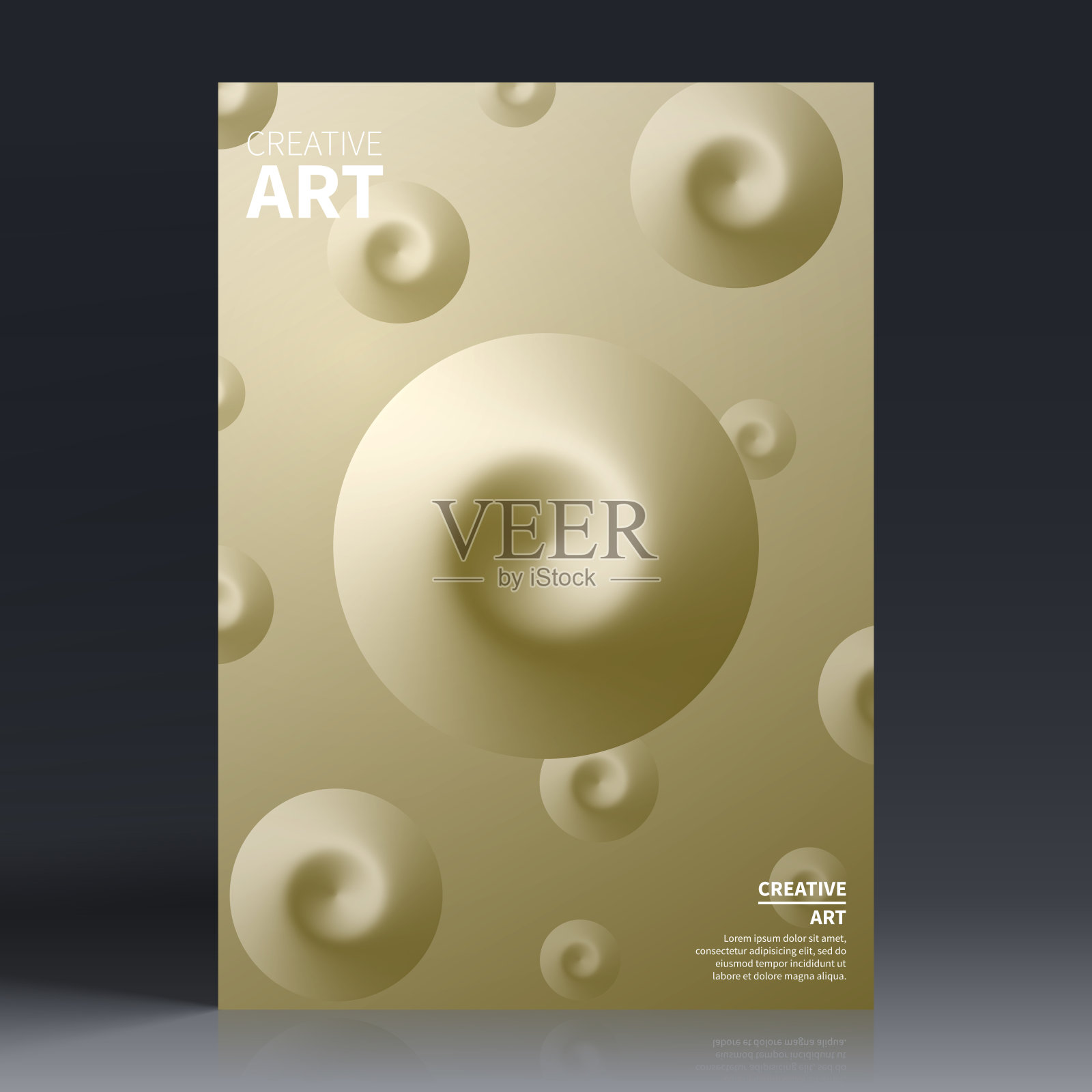 宣传册模板排版，棕色封面设计，商业年报，传单，杂志插画图片素材