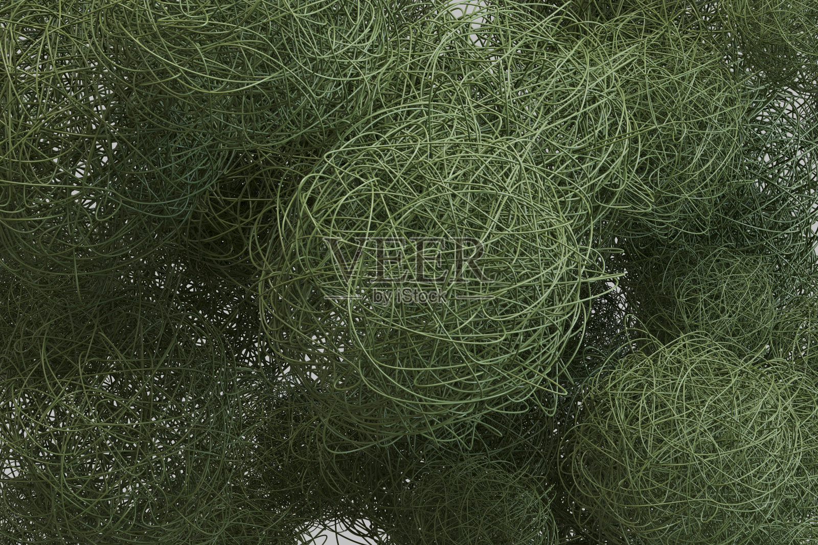 自然球，彩色草球，可再生能源概念照片摄影图片