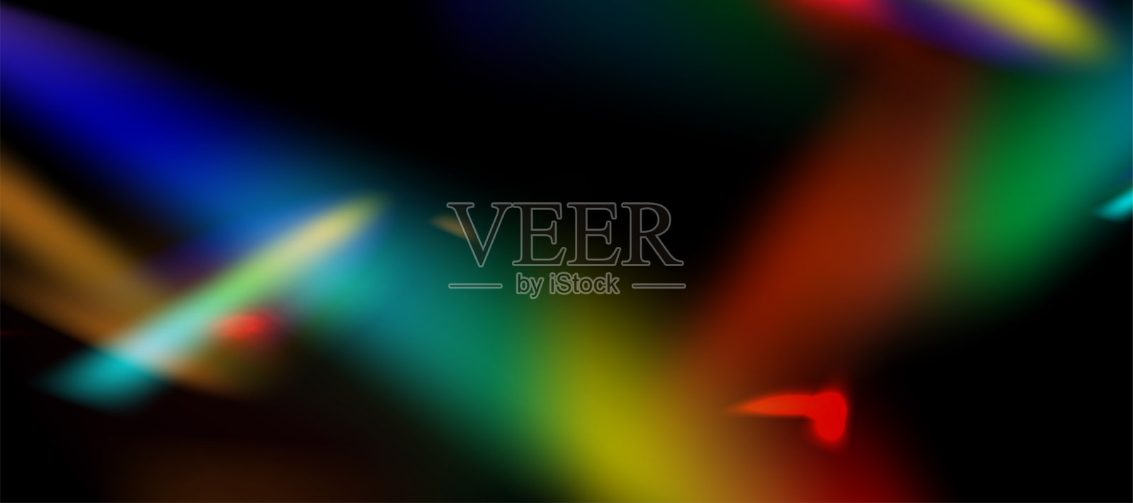 模糊彩虹折射叠加效果。光透镜在透明背景上的棱镜效应。全息反射，水晶耀斑泄漏阴影叠加。矢量抽象插图。插画图片素材