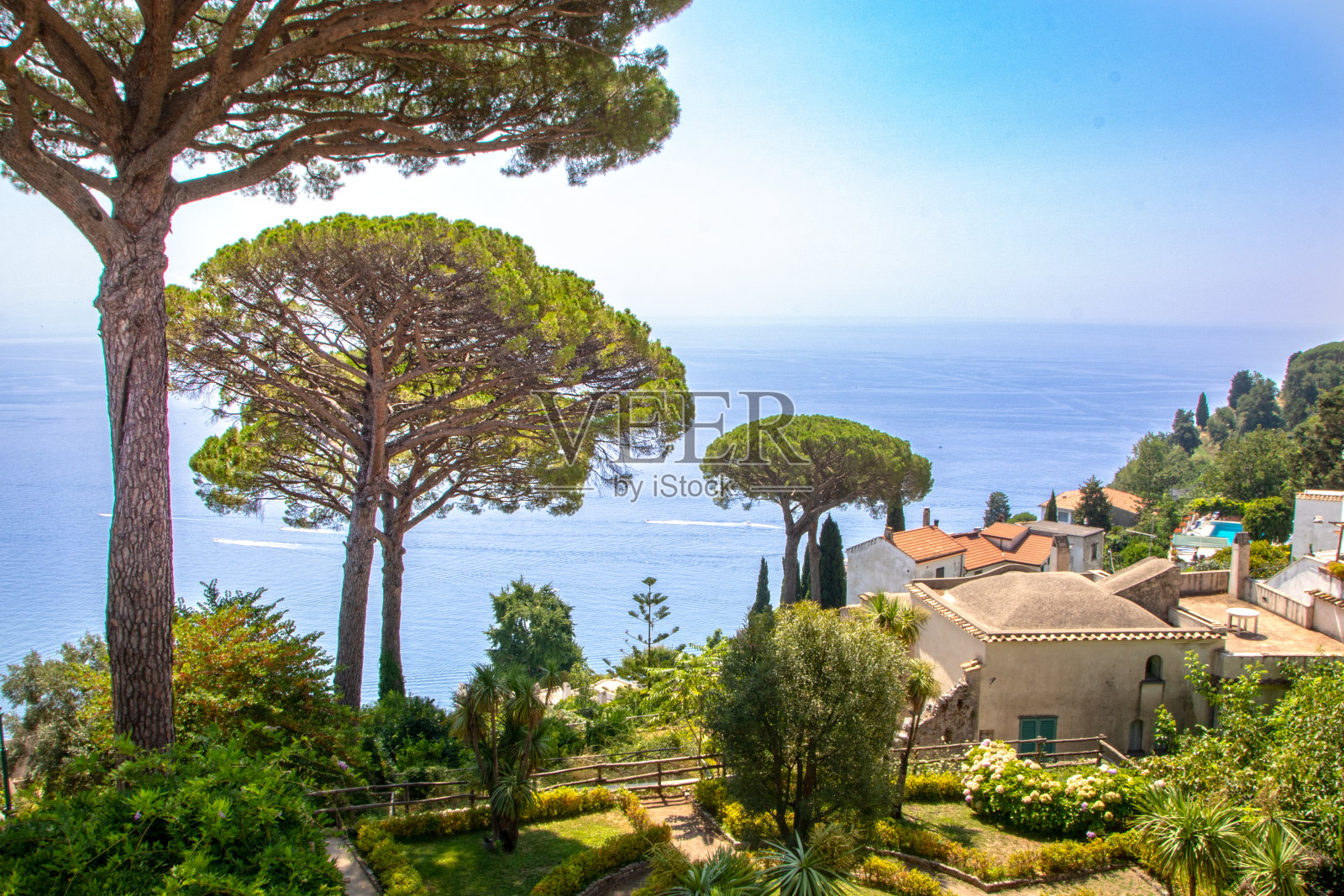 阿马尔菲海岸拉维罗的Rufolo别墅照片摄影图片