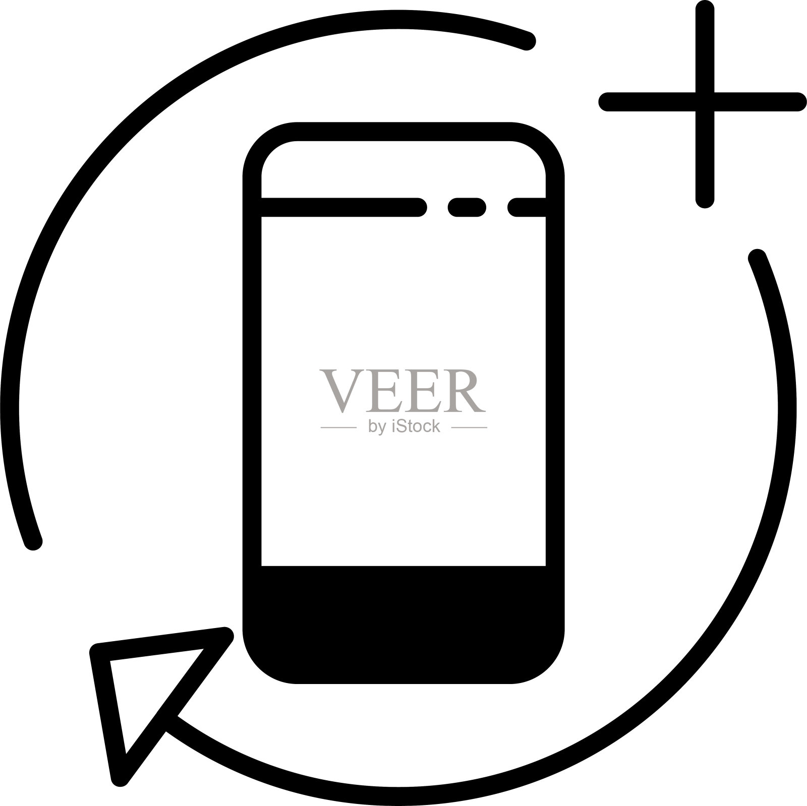 重新启动实体字形矢量插图插画图片素材