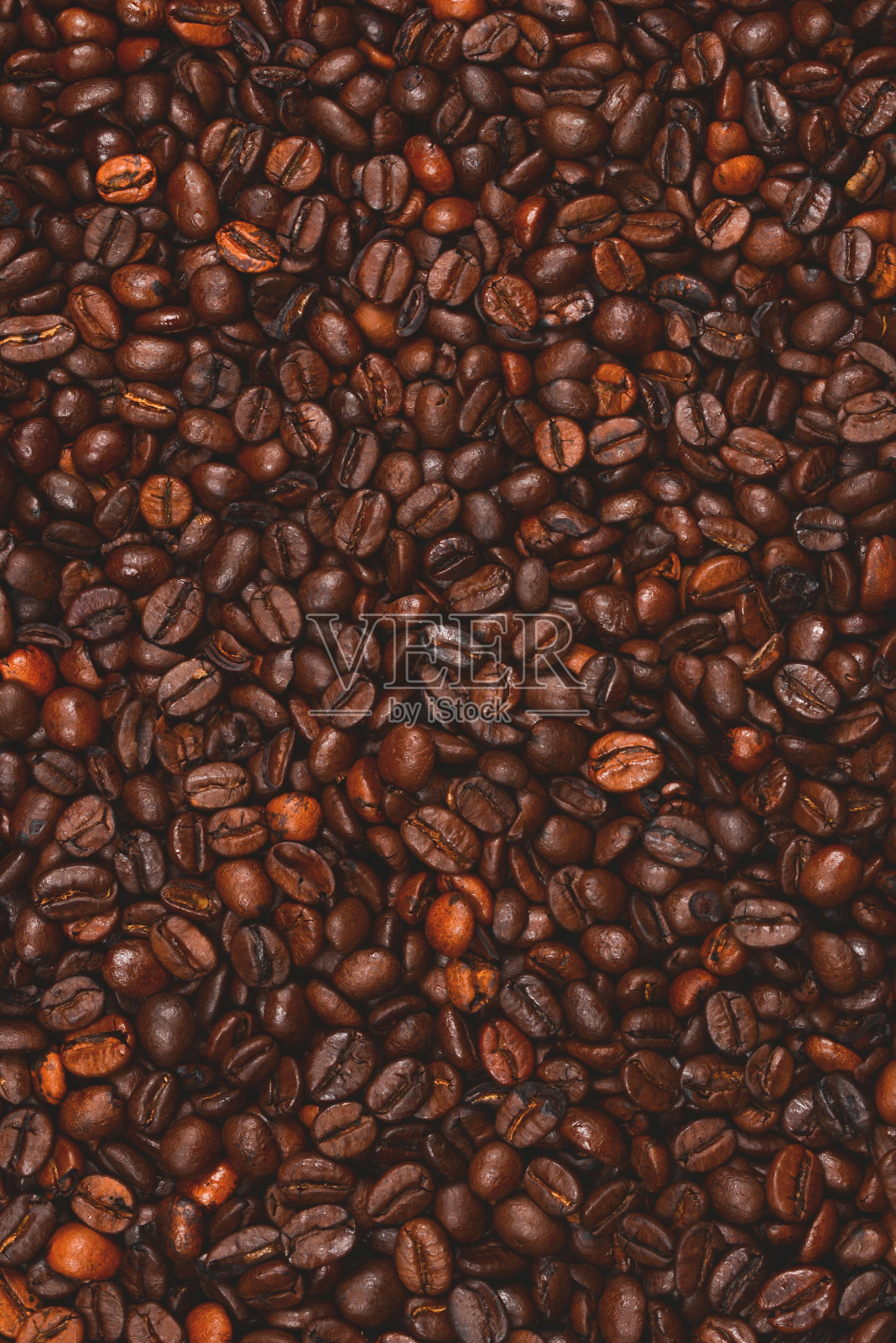 咖啡豆背景。前视图。咖啡豆的口感。照片摄影图片